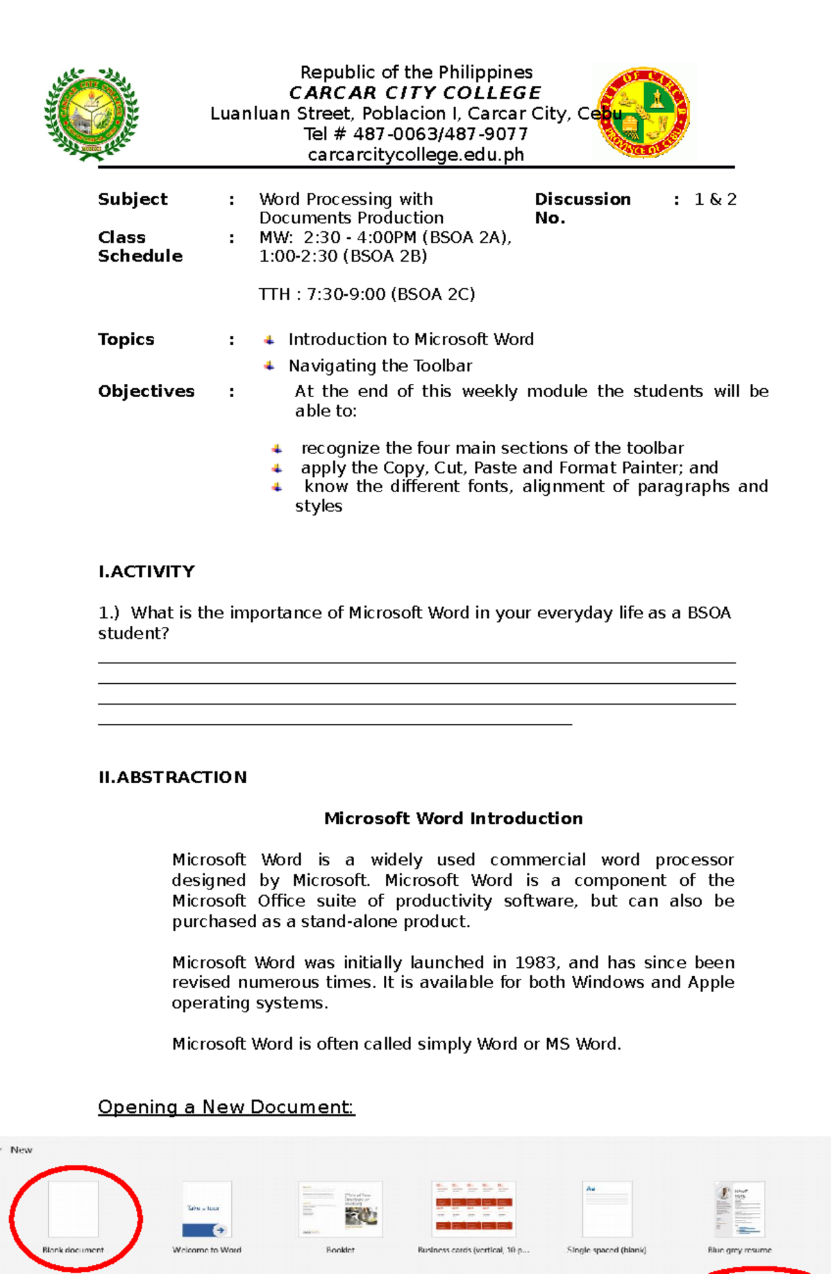 Comp 2 Module Week 1 A Notes For This Subject Republic Of The