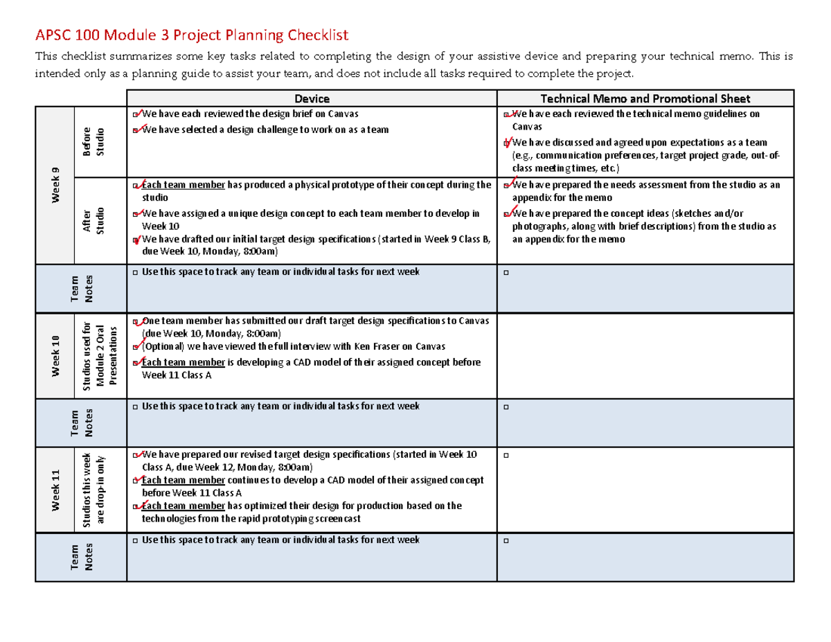 APSC100-M3-progress checklist (v1.2) - 2024W - APSC 100 Module 3 ...