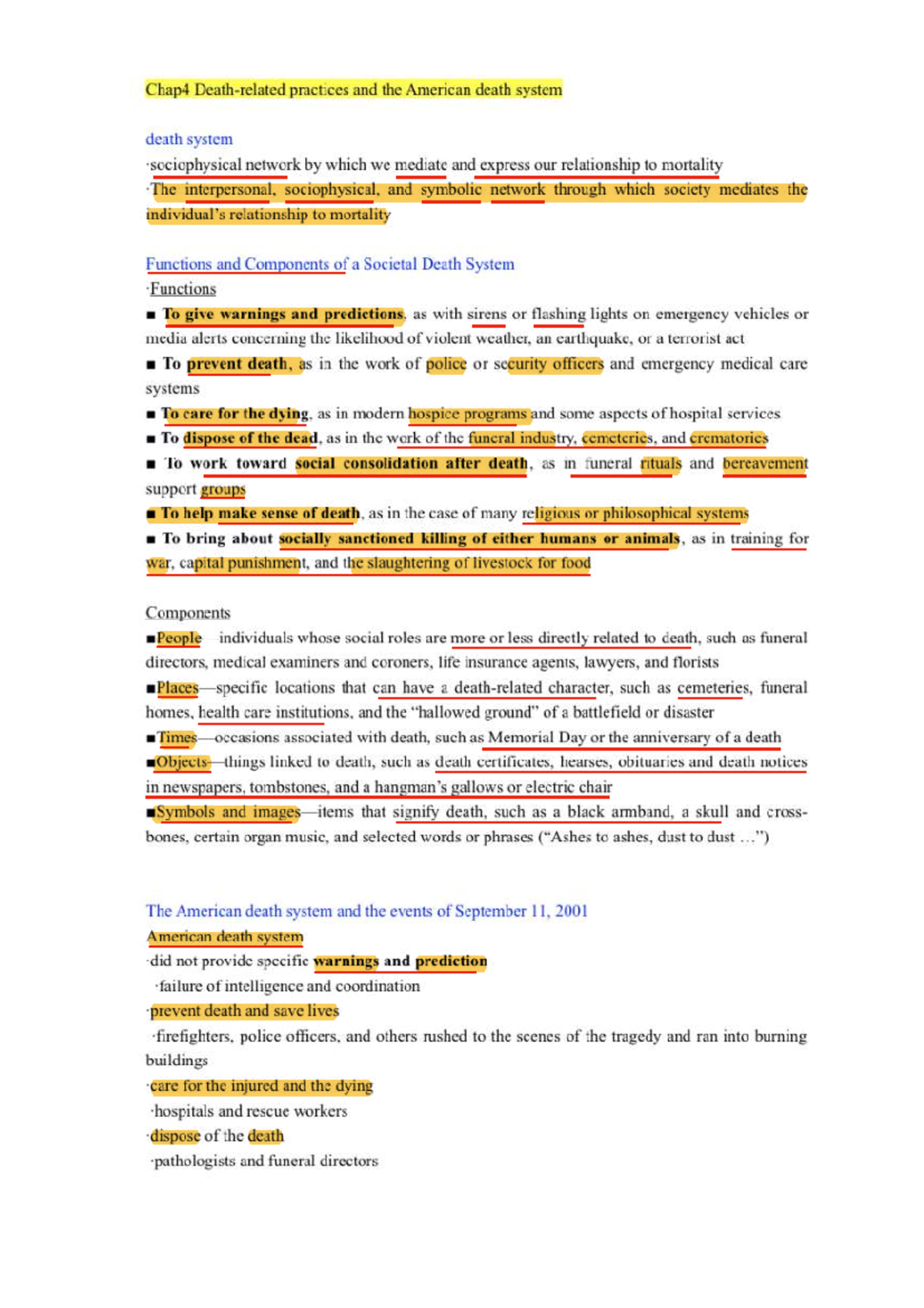 Chapter 4 - Summary notes - Chap4 practices and the American death ...