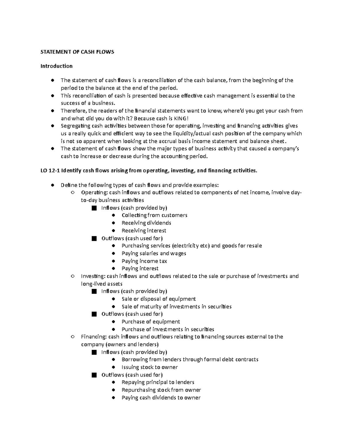 acct-chapter-12-statement-of-cash-flows-introduction-the-statement-of