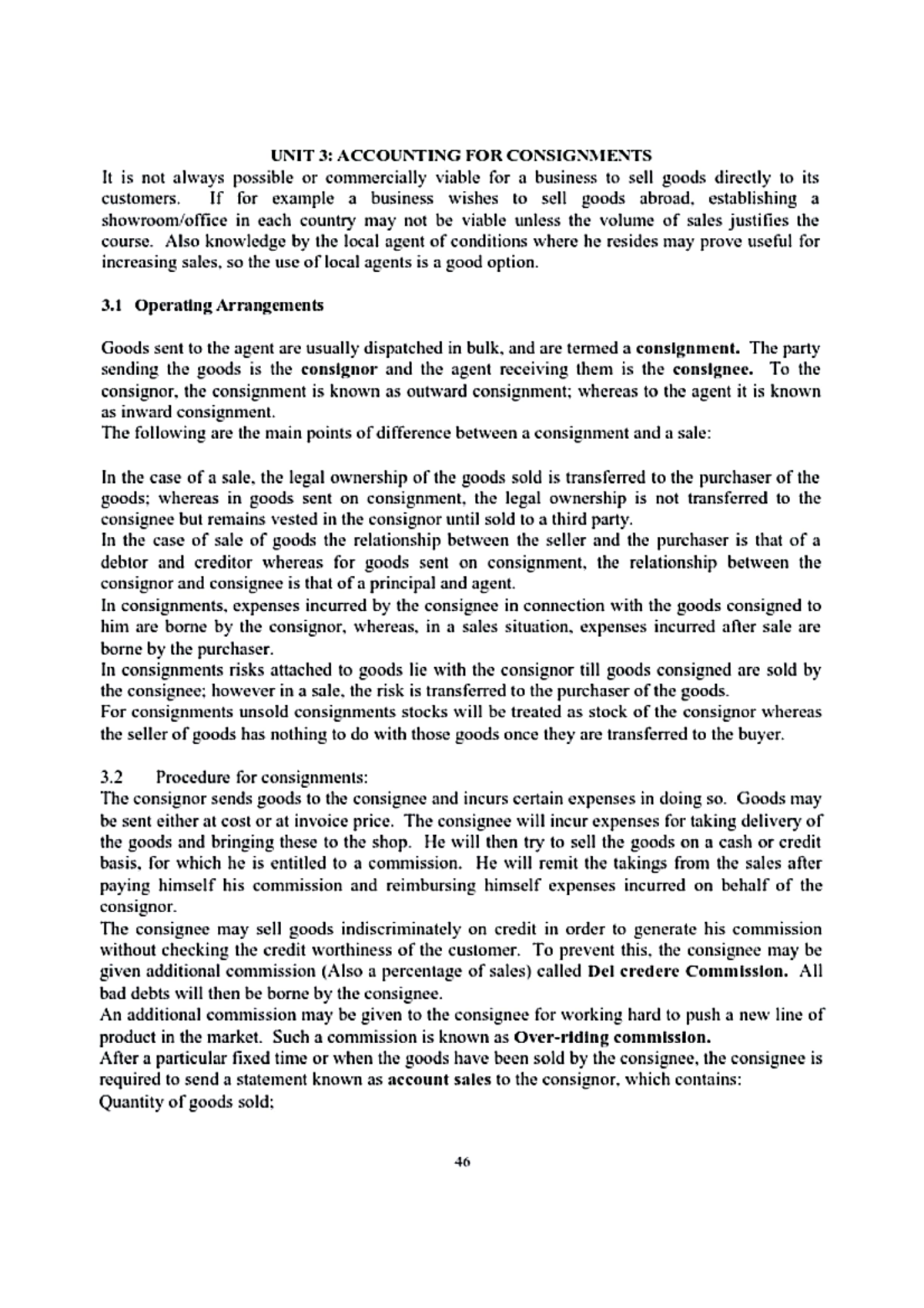 Specialised financial accounting techniques1 Bachelor of commerce