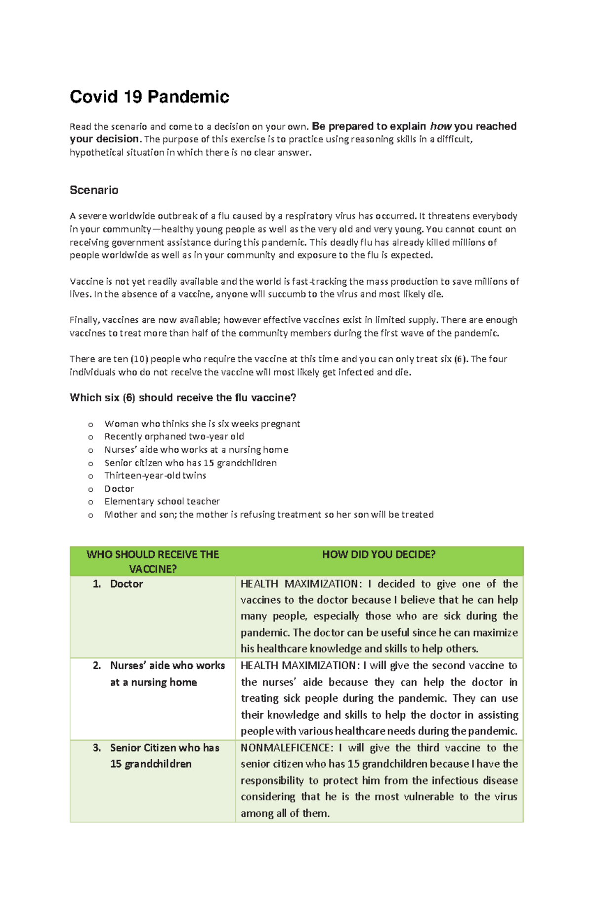 case study about covid 19 pandemic