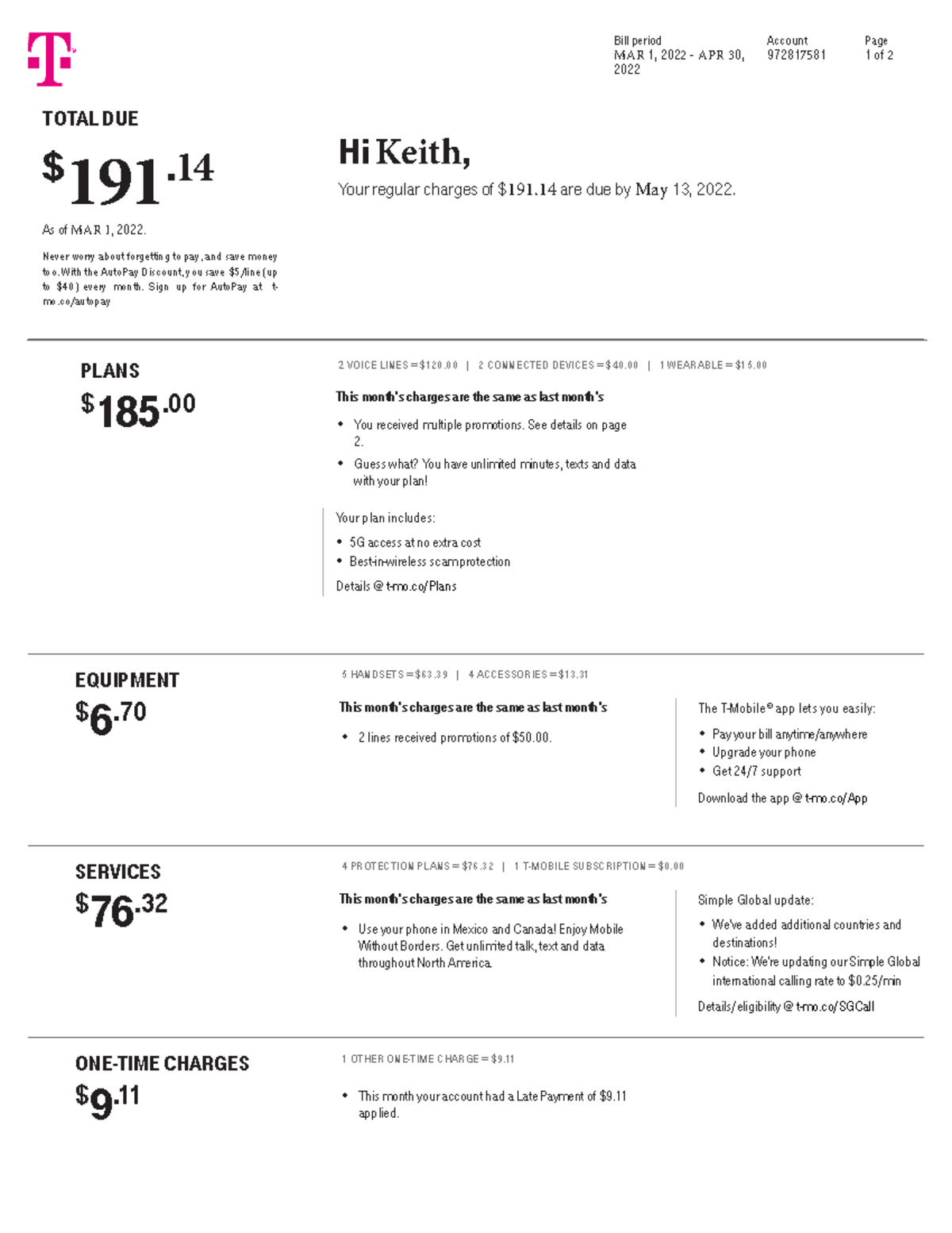 Detailed Bill Jan 2022 - ####### Bill period ####### MAR 1, 202 2 - APR ...