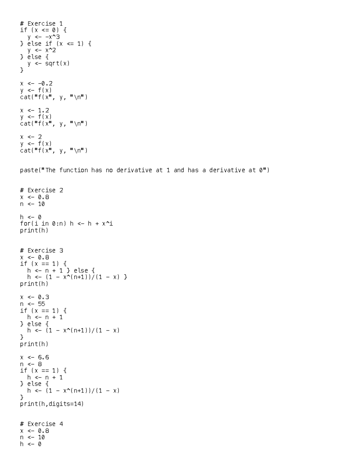 HW2 - .......... - Exercise 1 if (x 0) y else if (x 1) y else y sqrt(x ...