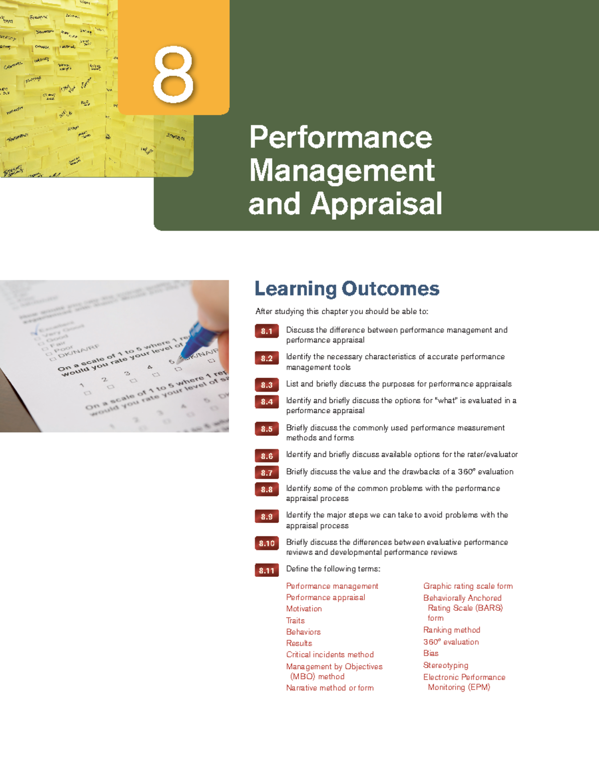 Performance and appraisal management - 8 Performance Management and ...