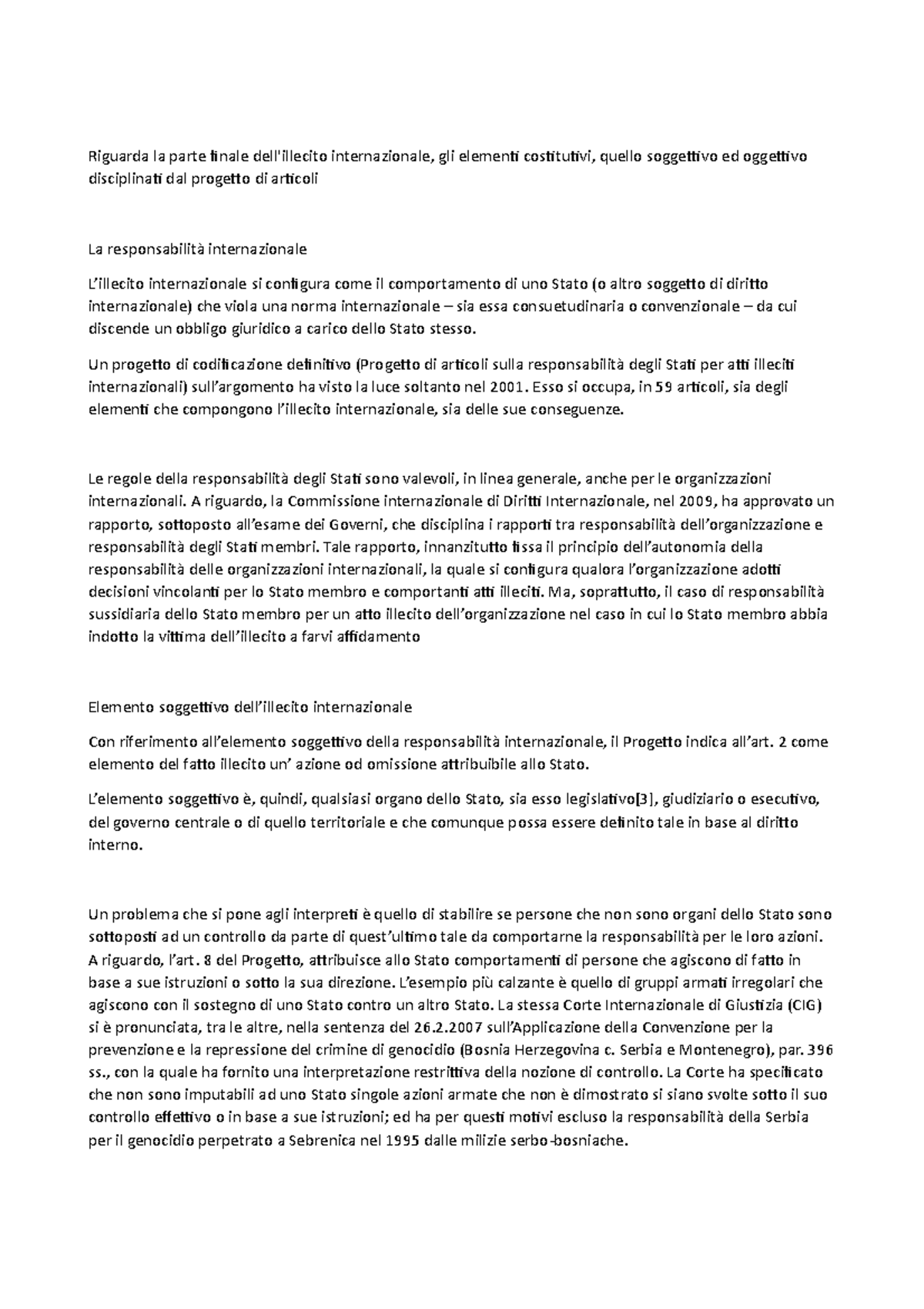 Convenzione di Vienna e sul progetto di articoli del 2011 Riguarda la