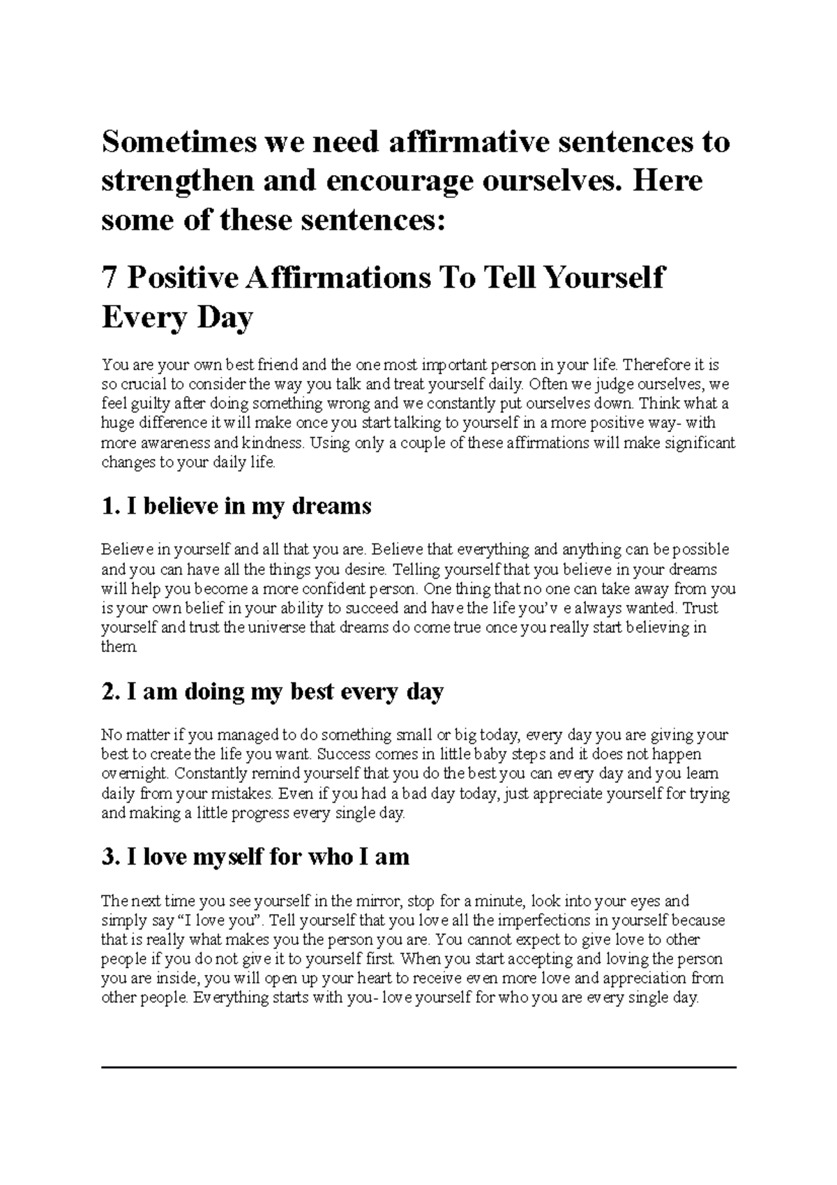 Simple sentence - Sometimes we need affirmative sentences to strengthen ...