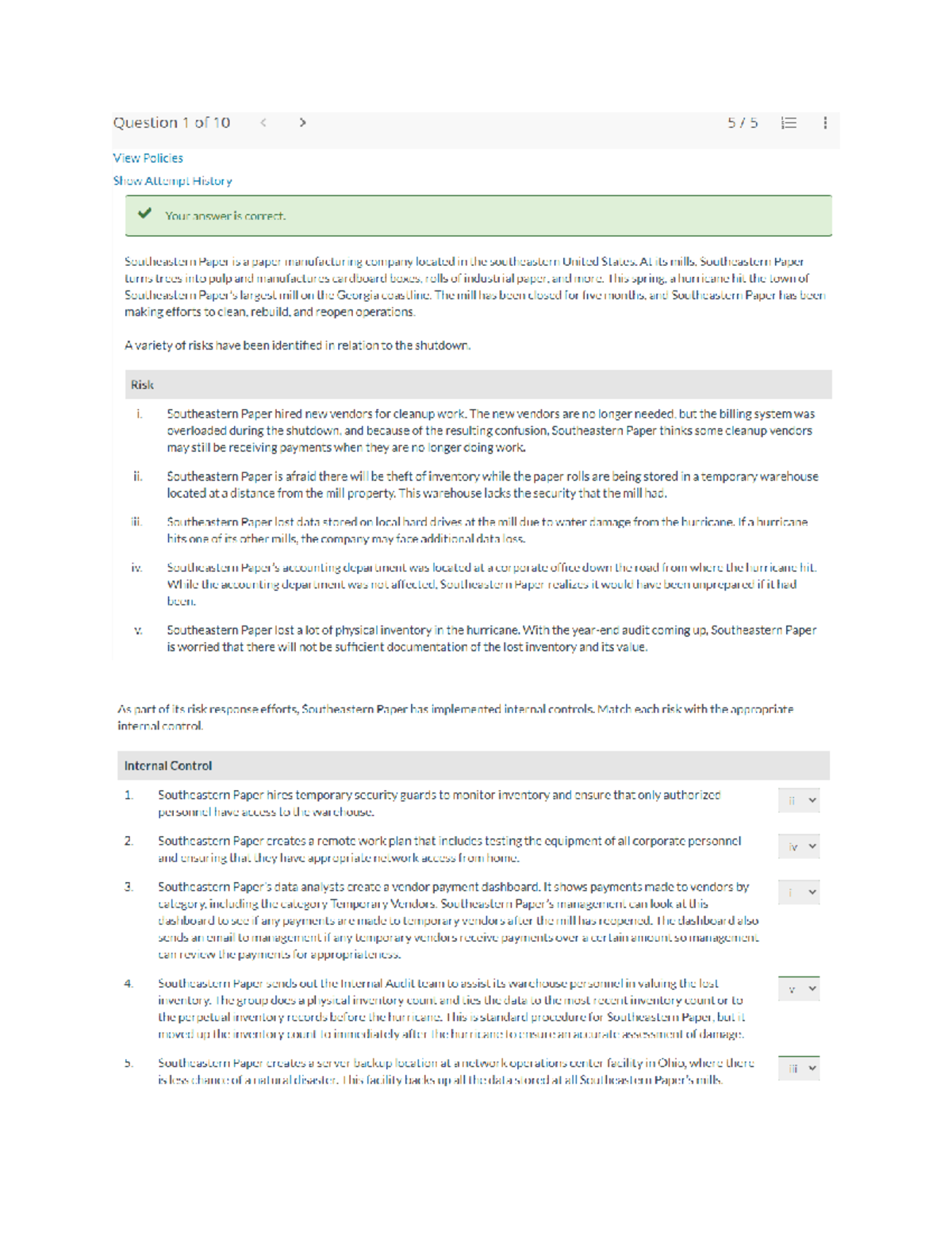 ACC 315 51 Problem Set Course is over accounting information system