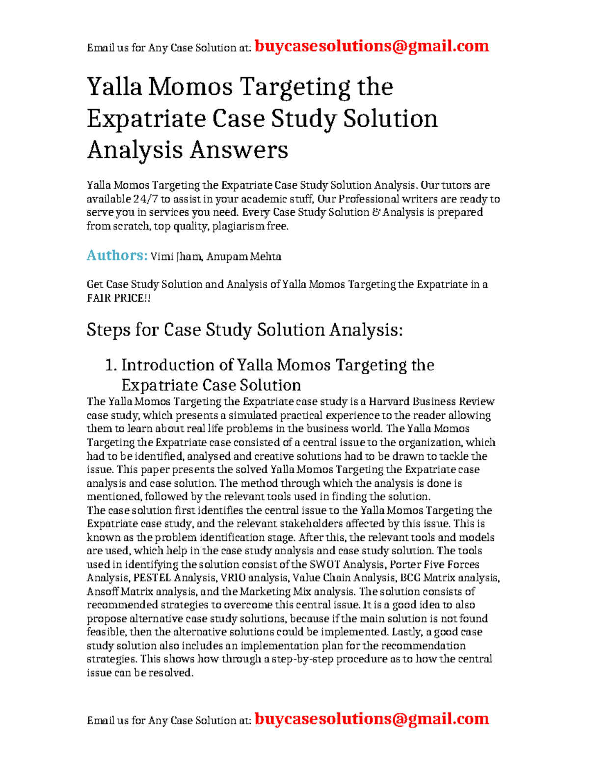 expatriate case study