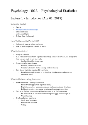 Psychological Statistics Assignment 2 - Studocu