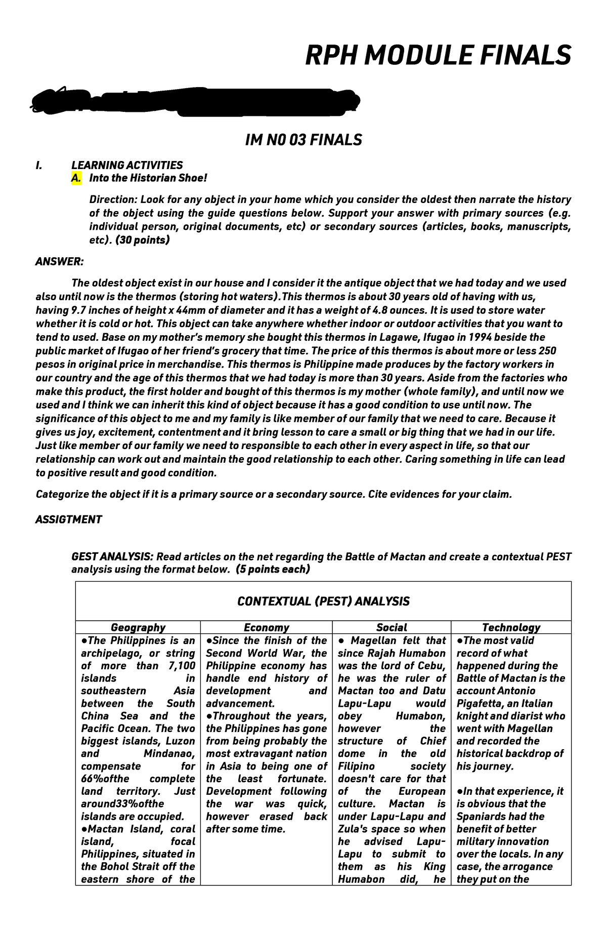 RPH - Modules - RPH MODULE FINALS Jezrael B. Senica BSEE 2A IM N0 03 ...