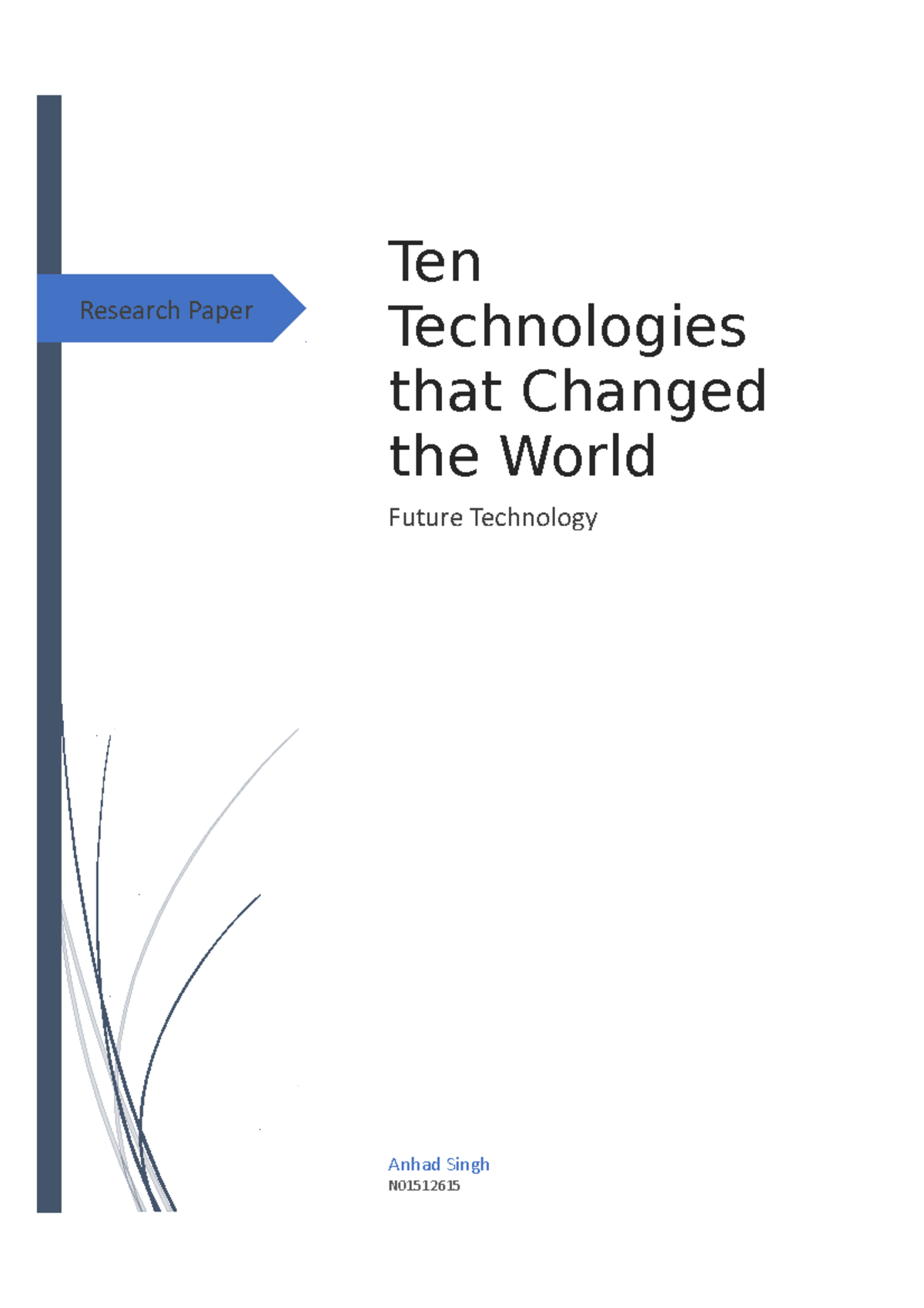 Tttcw Research paper - Research Paper Anhad Singh N Ten Technologies ...