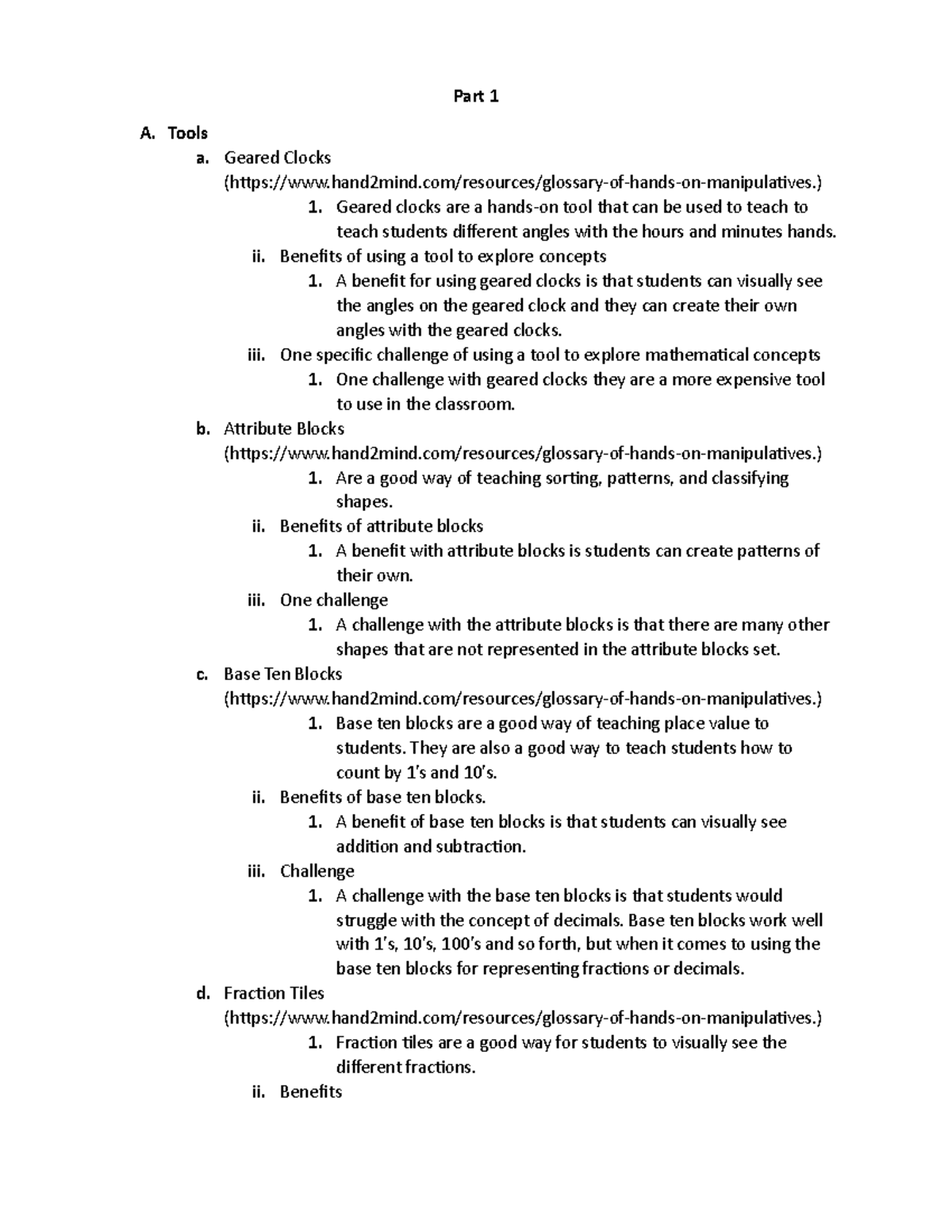 Math methods revised again - Part 1 A. Tools a. Geared Clocks - Studocu