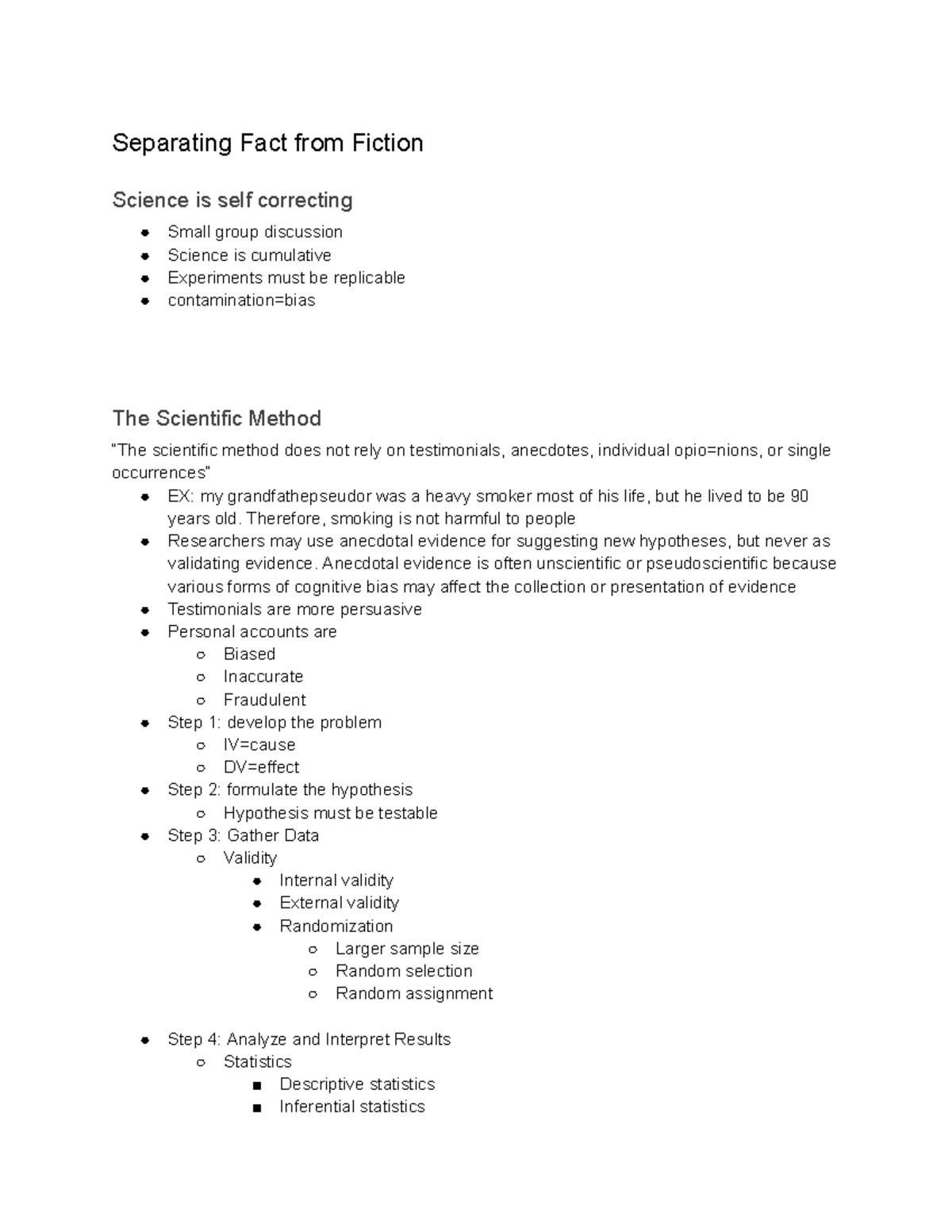 Separating Fact from Fiction Separating Fact from Fiction Science is(03)