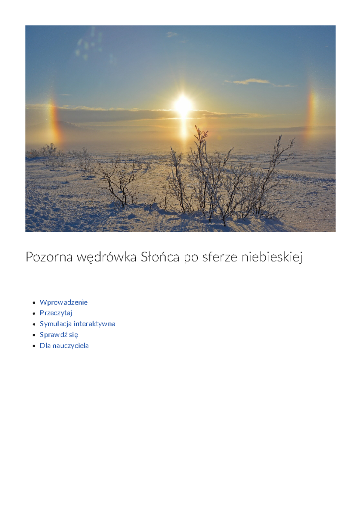 Pozorna wedrowka Slonca po sferze niebieskiej - Pozorna wędrówka Słońca