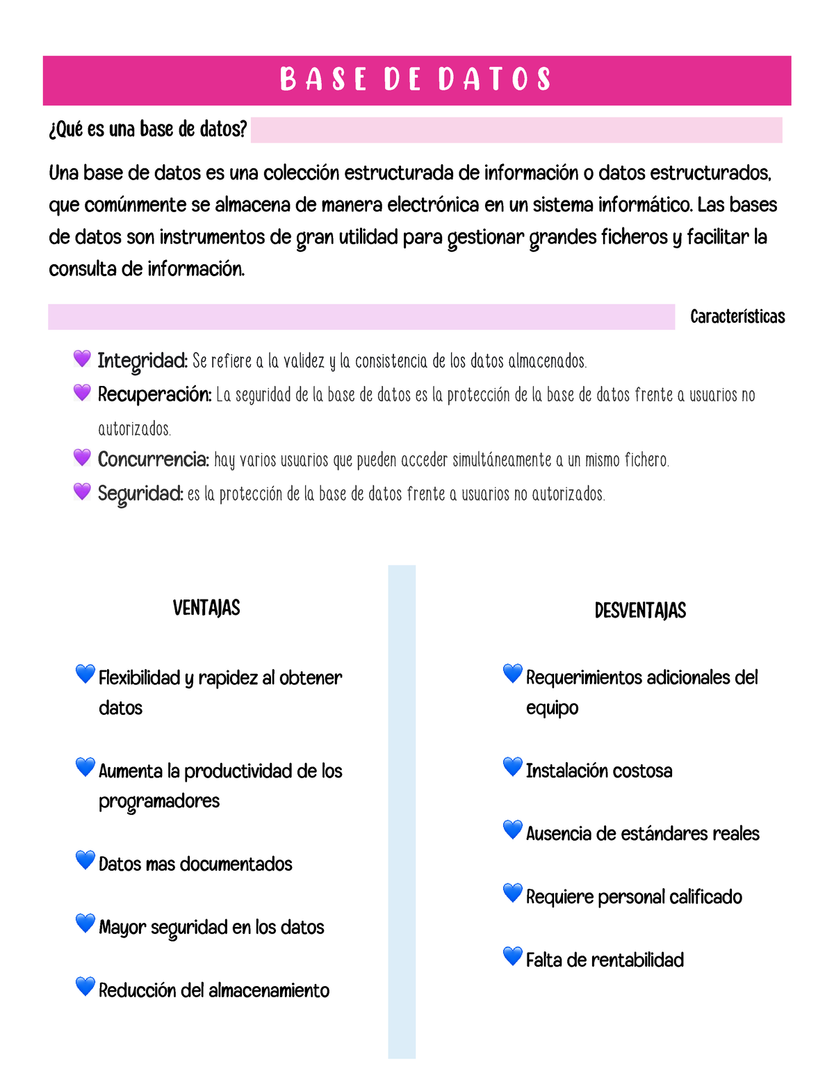 B A S E D E D A T O S 1 - Base De DAtos - B A S E D E D A T O S ¿Qué Es ...