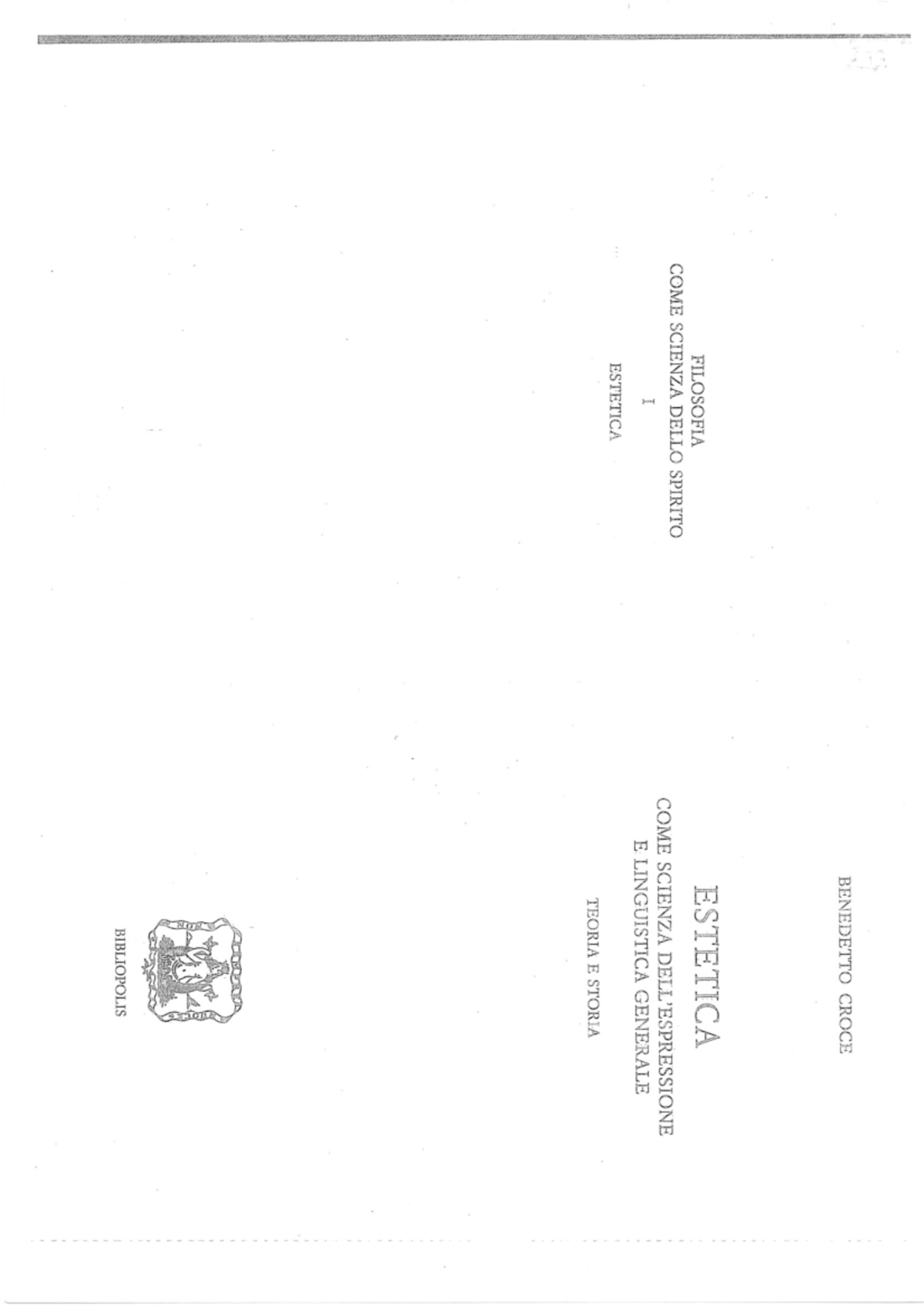 Croce Estetica - Materiale inviato dal professore Carlo Nitsch ...
