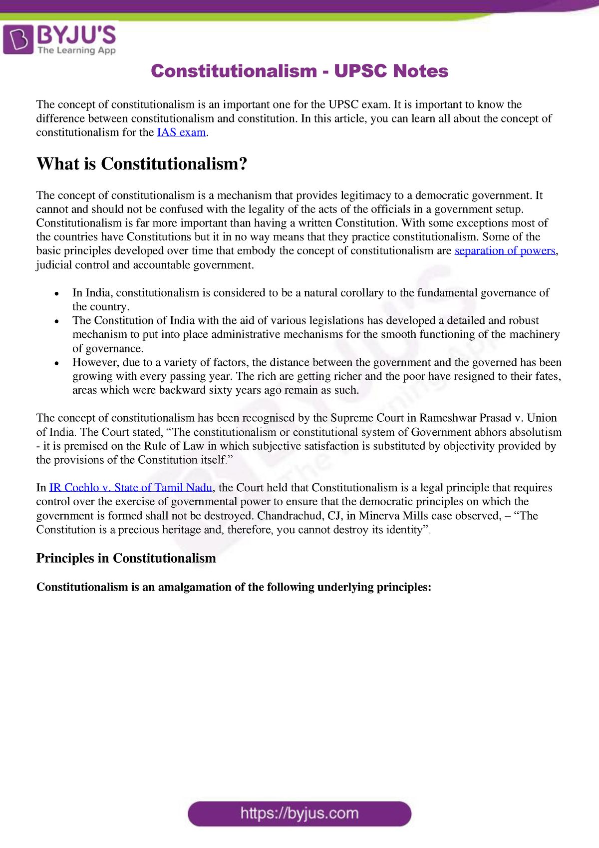 Constitutionalism-UPSC - Constitutionalism - UPSC Notes The Concept Of ...