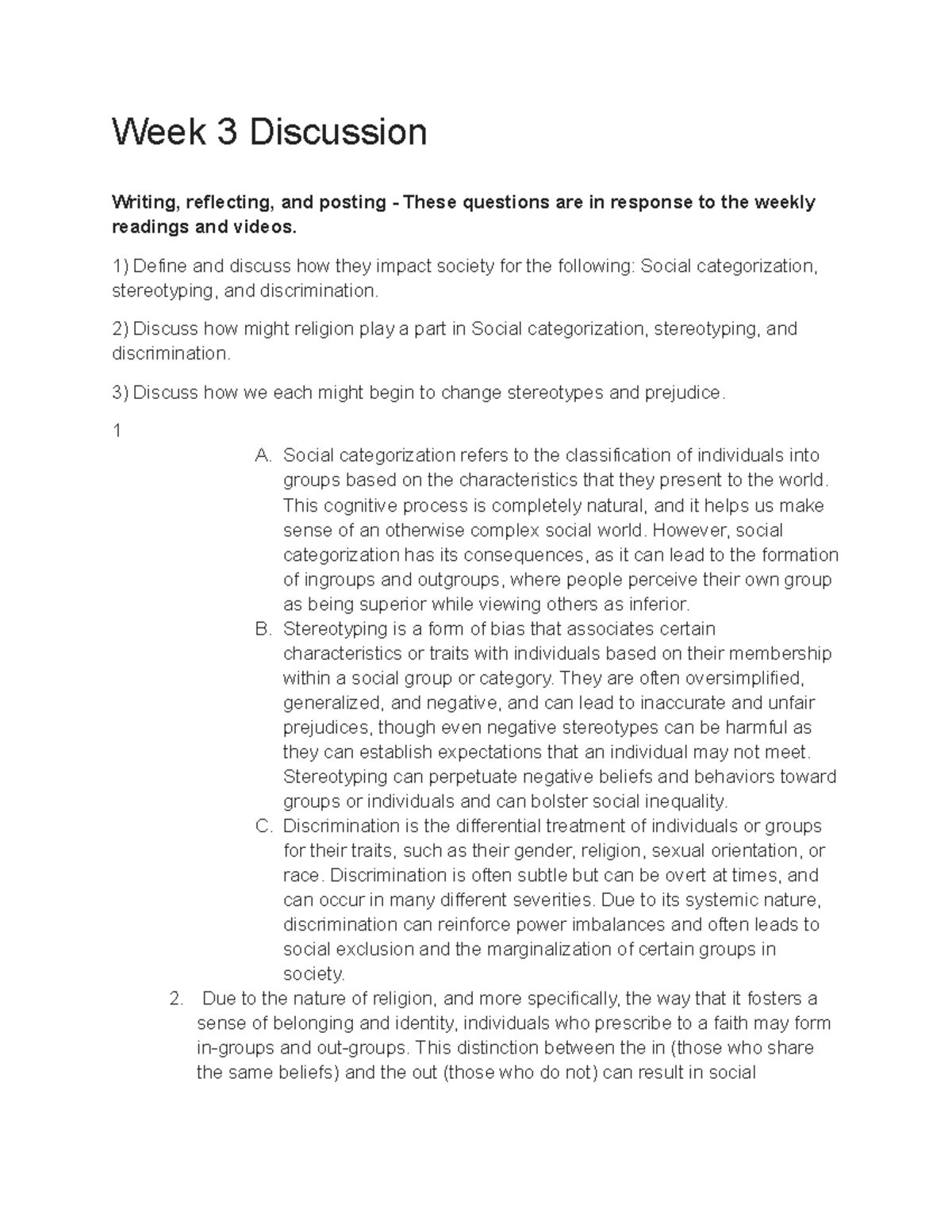 Week 3(14) - Google Docs - Week 3 Discussion 32 Writing, reflecting ...
