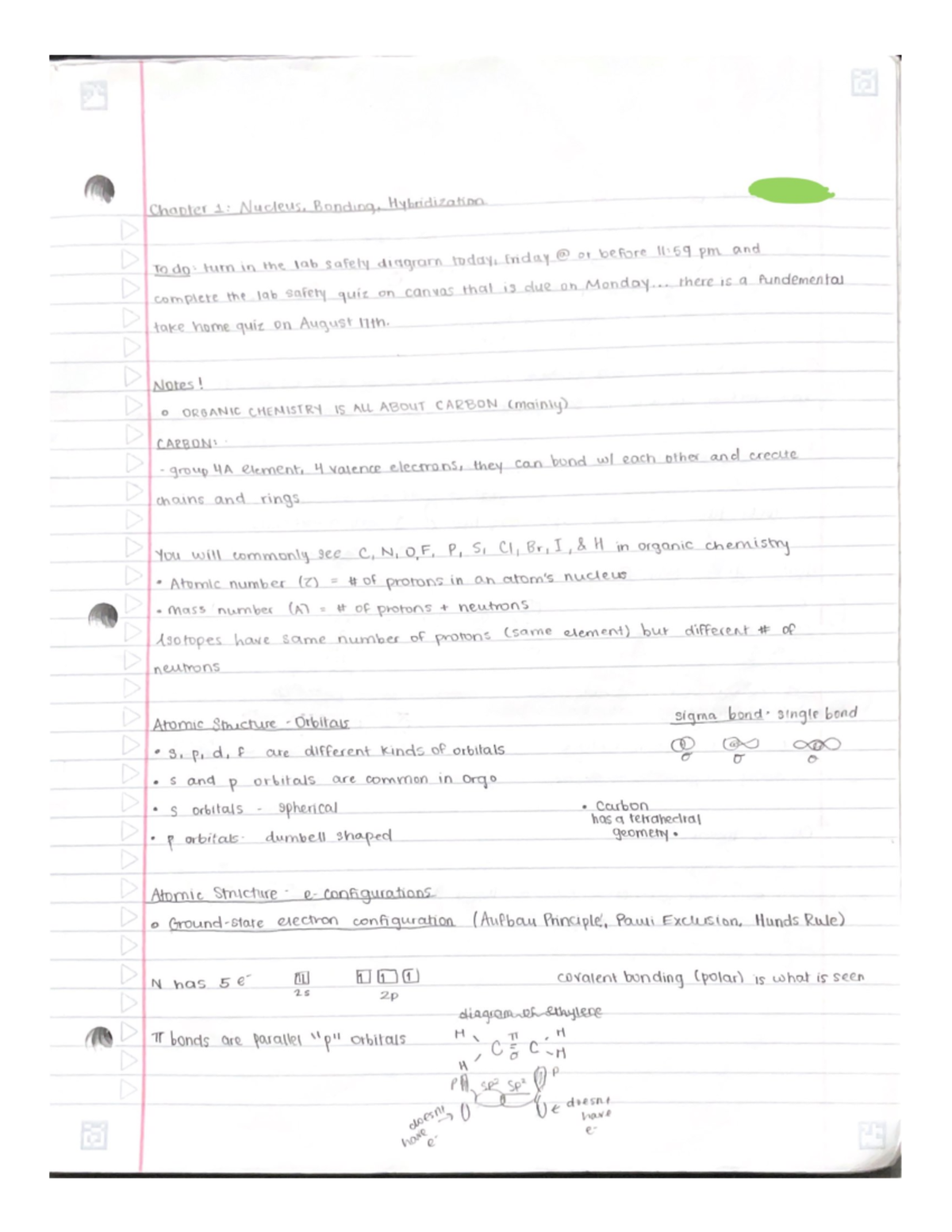 Ochem Chapter 1 Nucleus, Bonding, And Hybridization - CH 6513 - Studocu