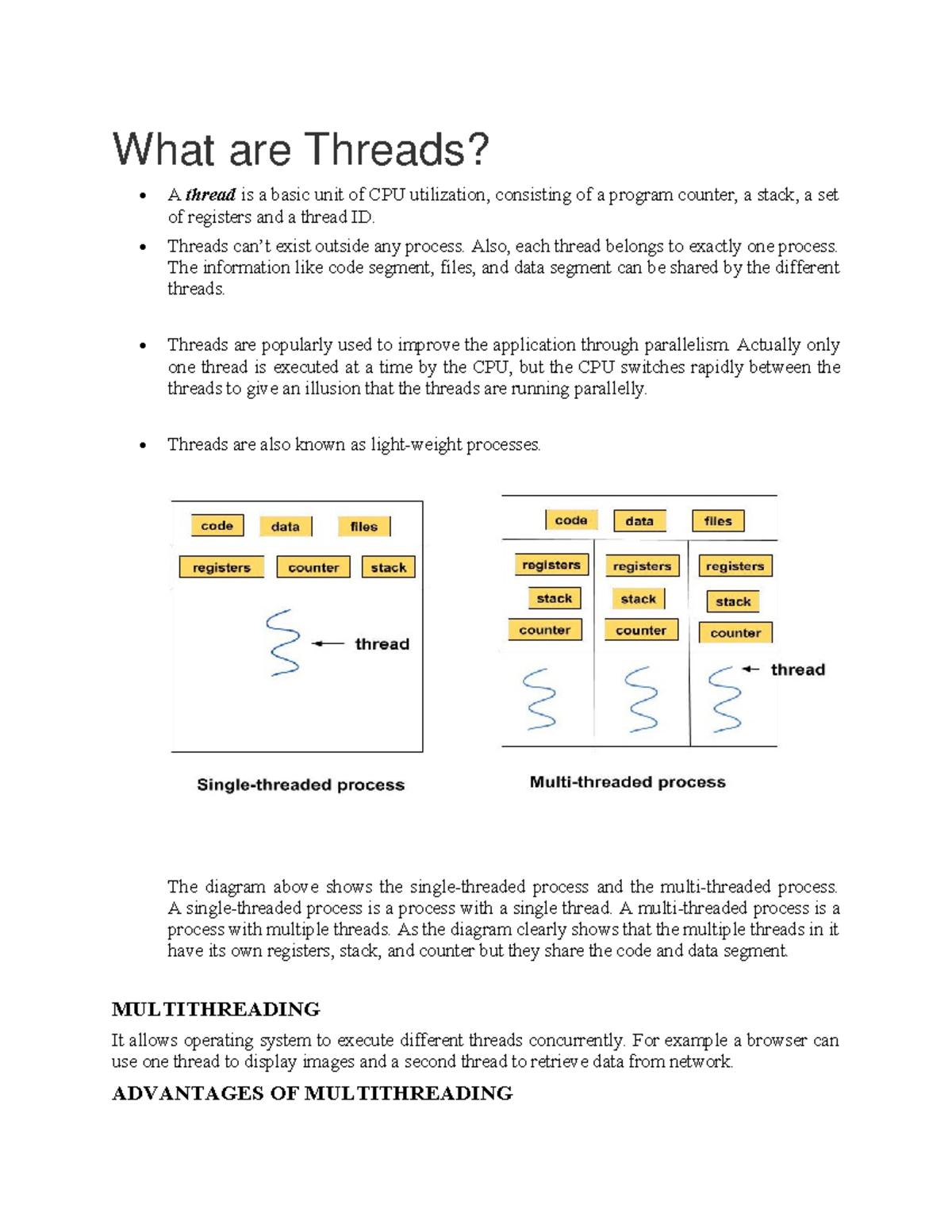 4.What is a thread - Operating system notes for beginners. Hope these ...