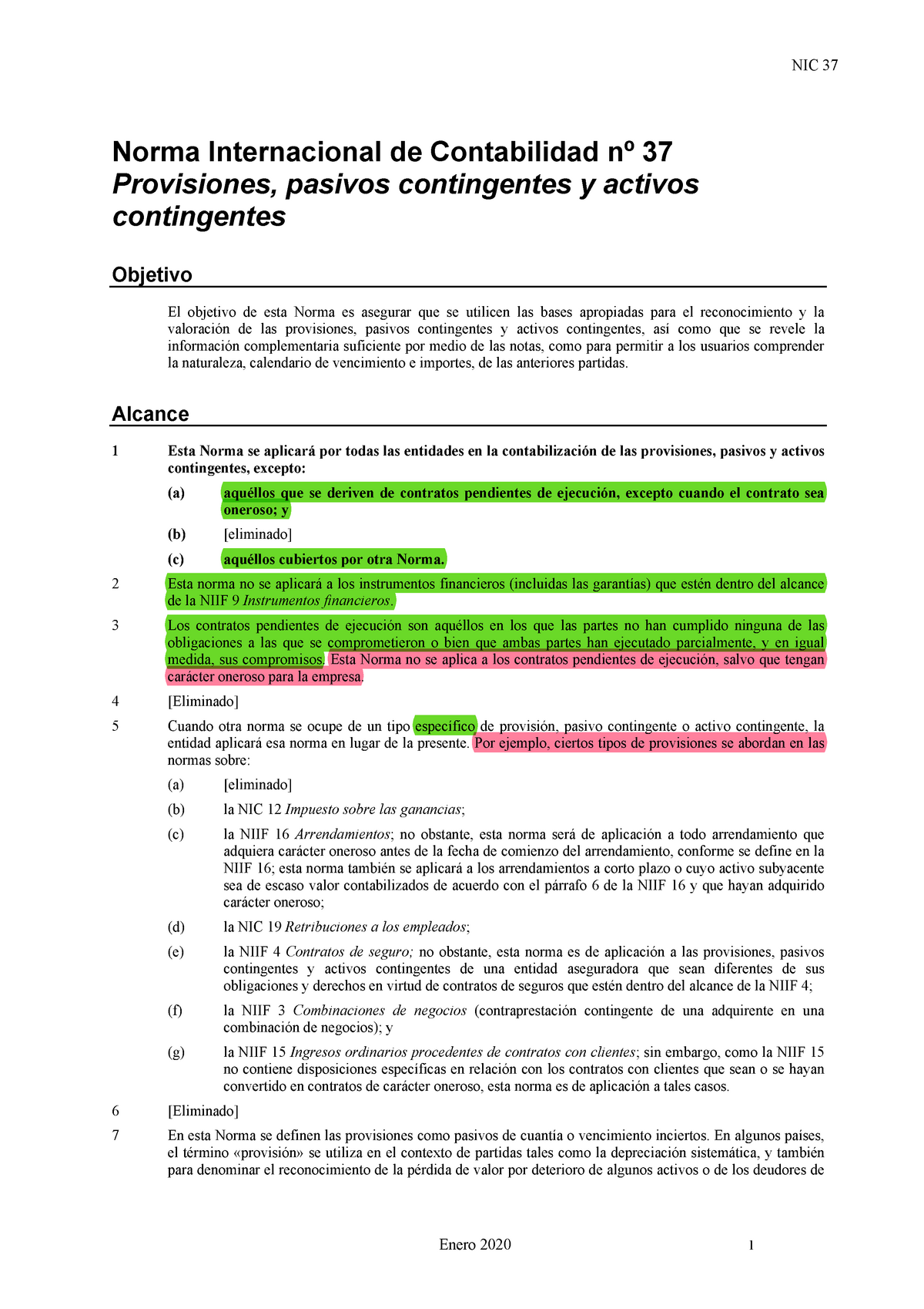 370.NIC 37 Provisiones, Pasivos Contingentes Y Activos Contingentes ...