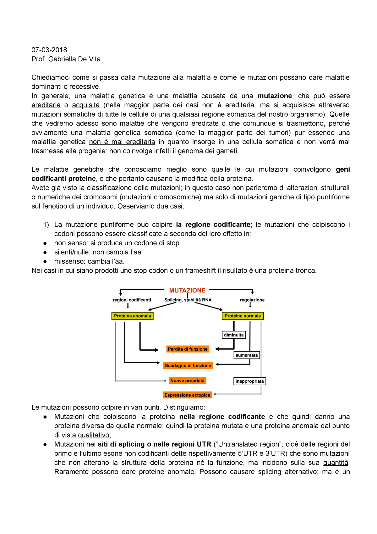 definizione di mutazione puntiforme