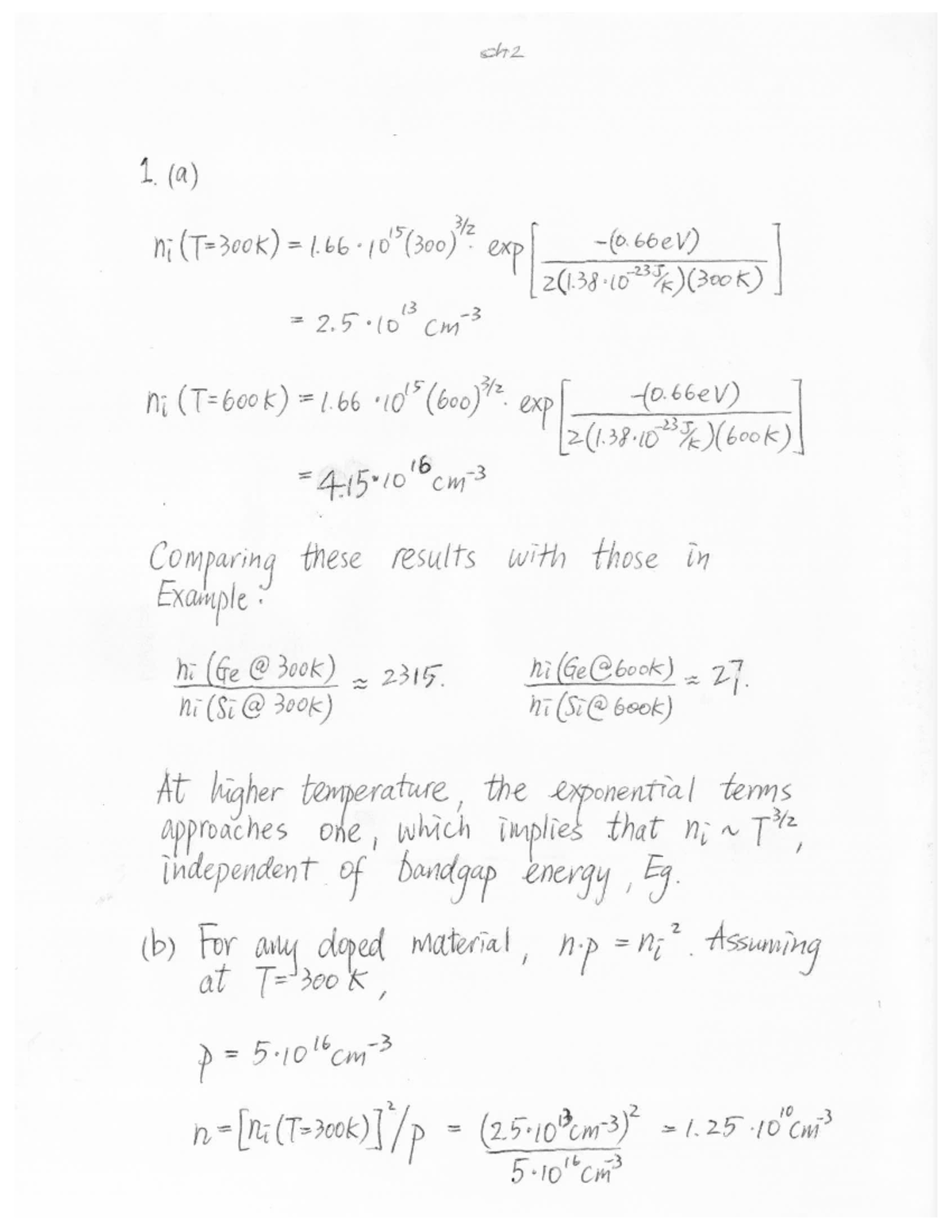 razavi 전자회로1 책 Ch02 문제풀이 - **2 ** The electrons in a piece of n ‐type ...