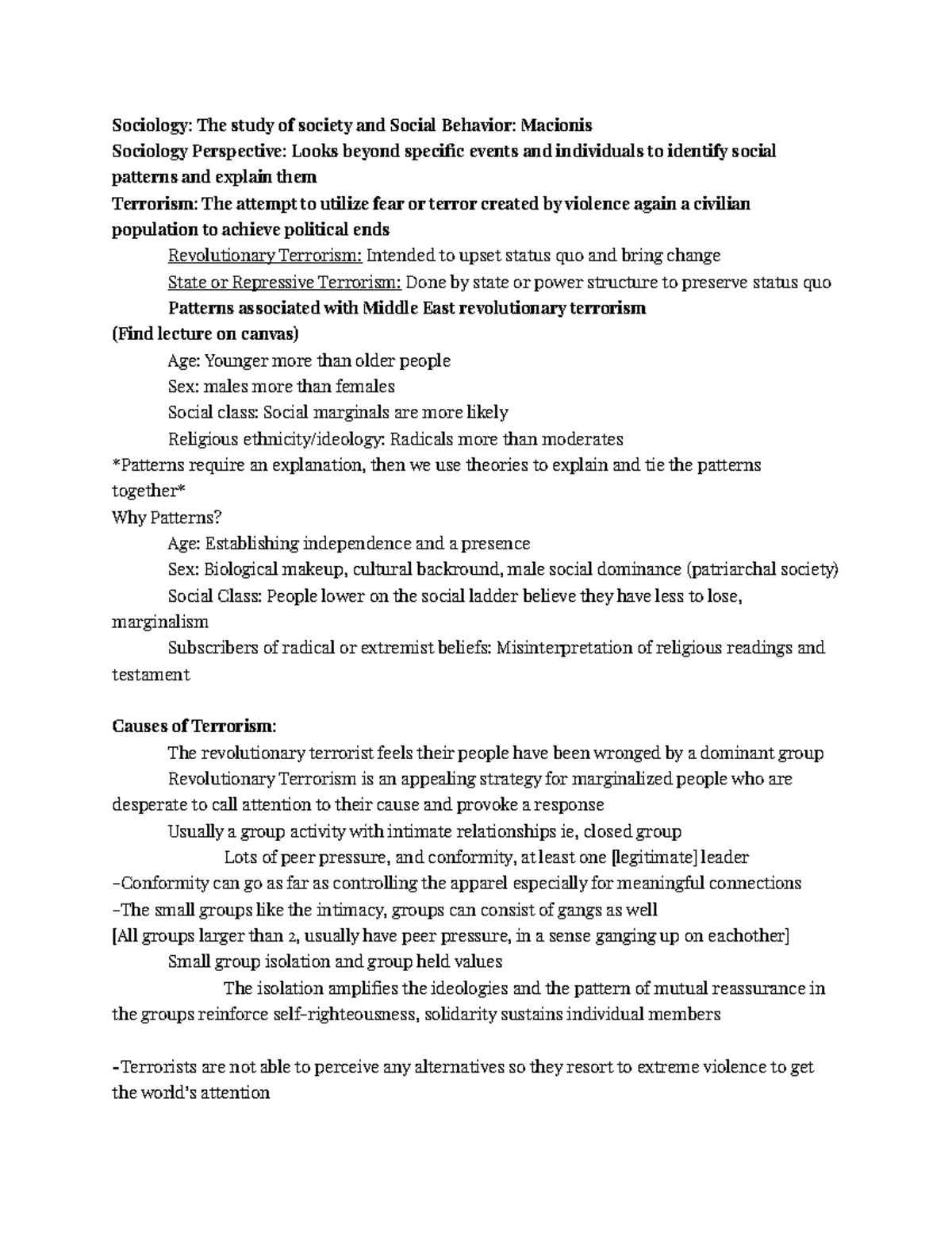 12 Intro to SOCY Chap. 12 Sociology The study of society and