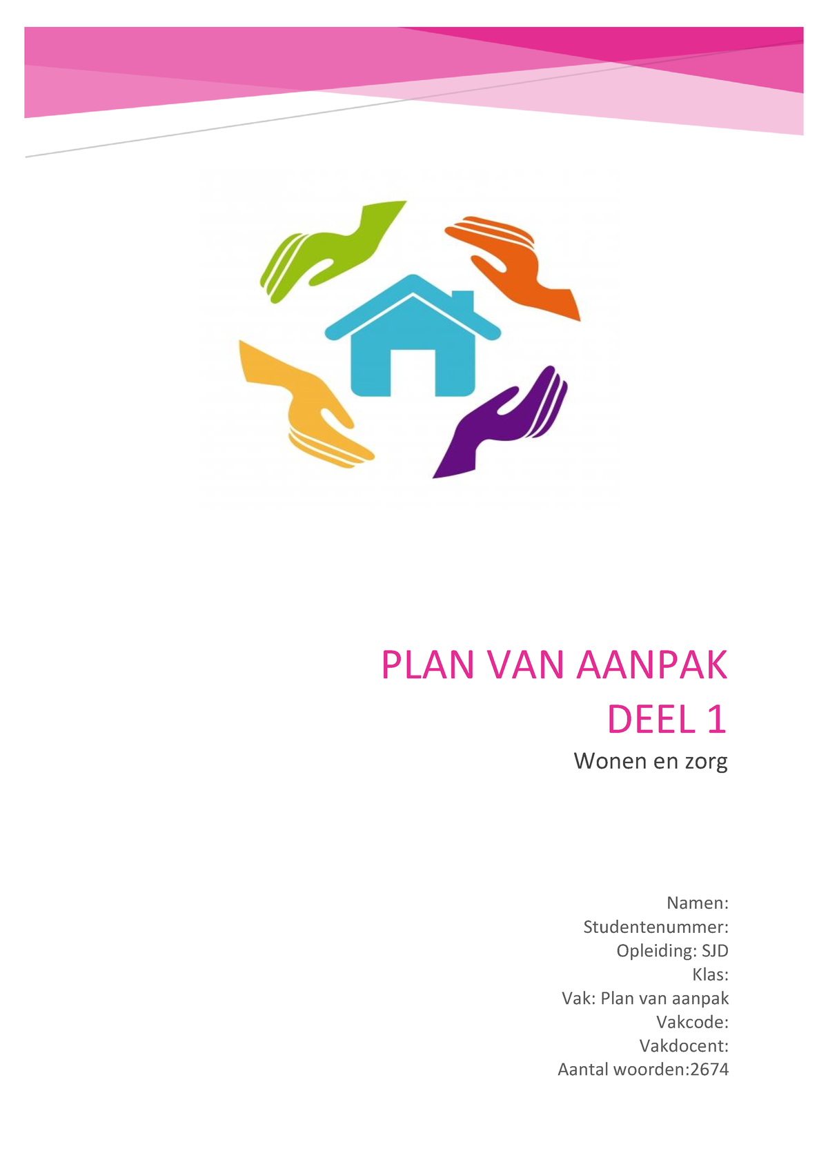 Vb. 2 Plan Van Aanpak Deel 1 Voorbeeld - PLAN VAN AANPAK DEEL 1 Wonen ...