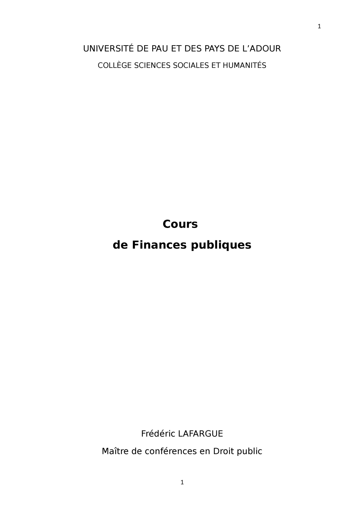 dissertation finance publique