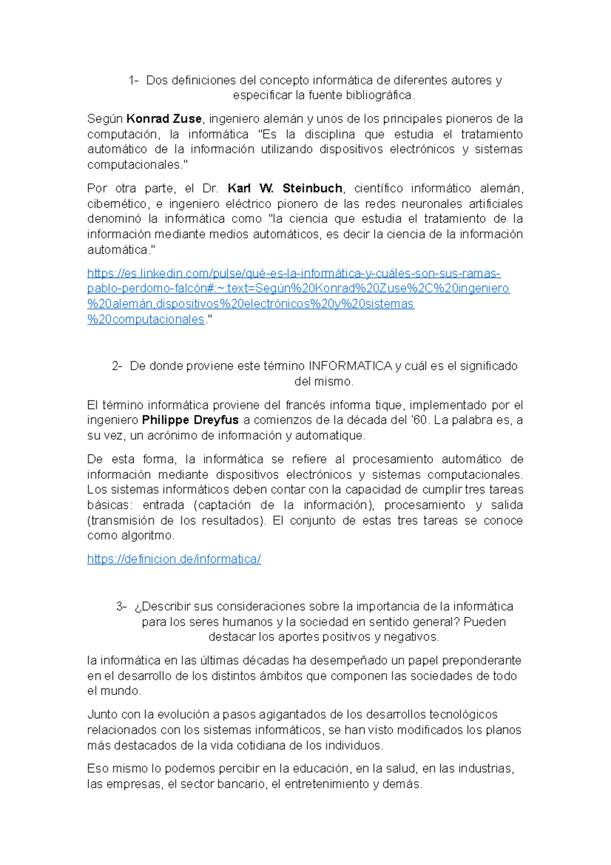 Tarea De Derecho 1 Dos Definiciones Del Concepto Informática De Diferentes Autores Y 8910