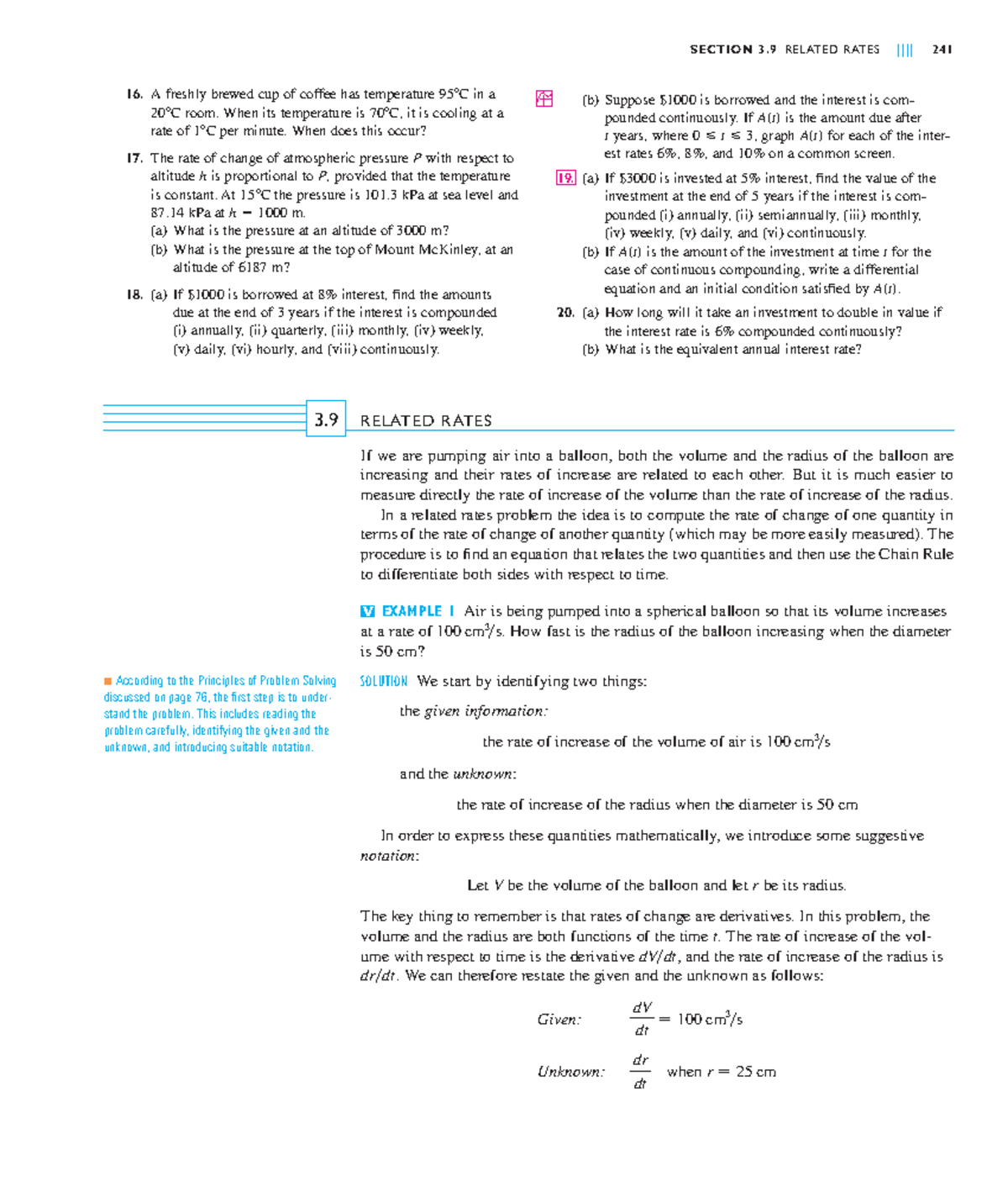Math ch 3-9 - math work - SECTION 3 RELATED RATES | | | | 241 ; (b ...