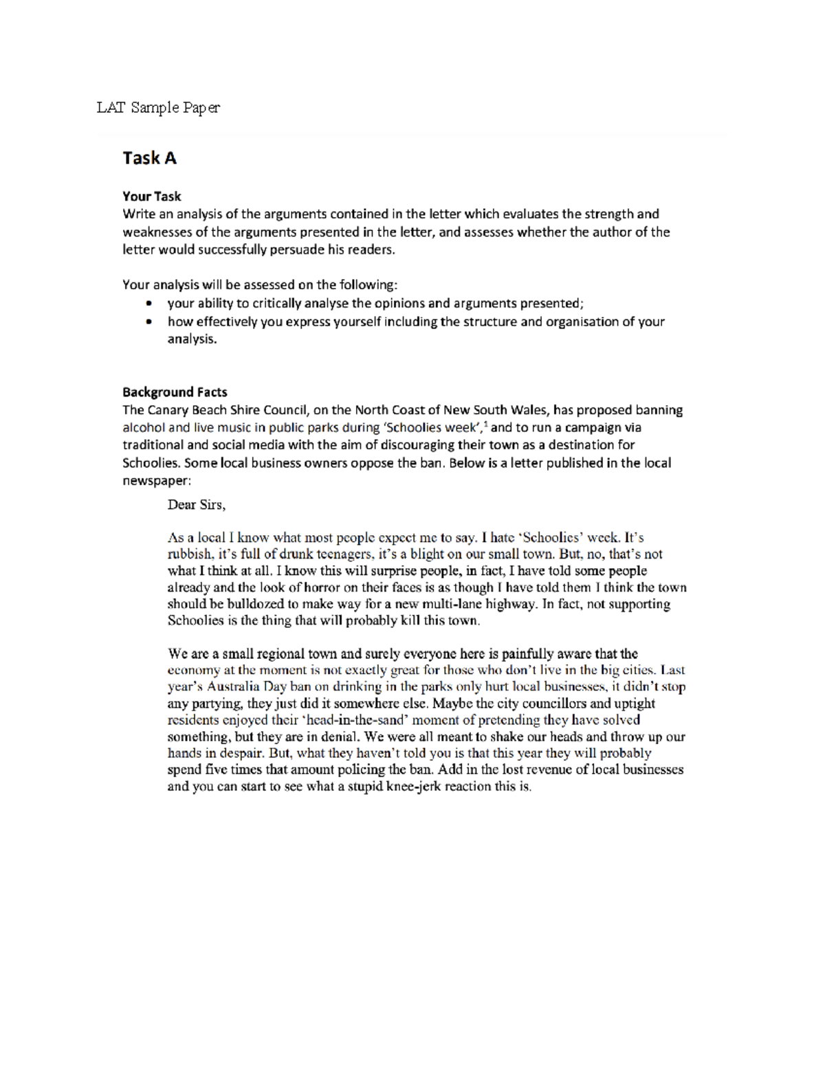 essay format unsw