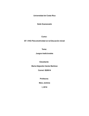 Juegos Tradicionales Ef0163 Ucr Universidad De Costa Rica Sede Guanacaste Studocu