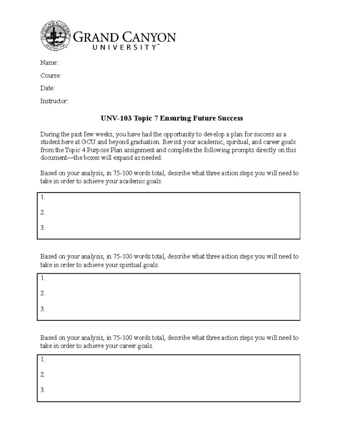 Unv 103 Rs T7 Reflection Online Name Course Date Instructor Unv