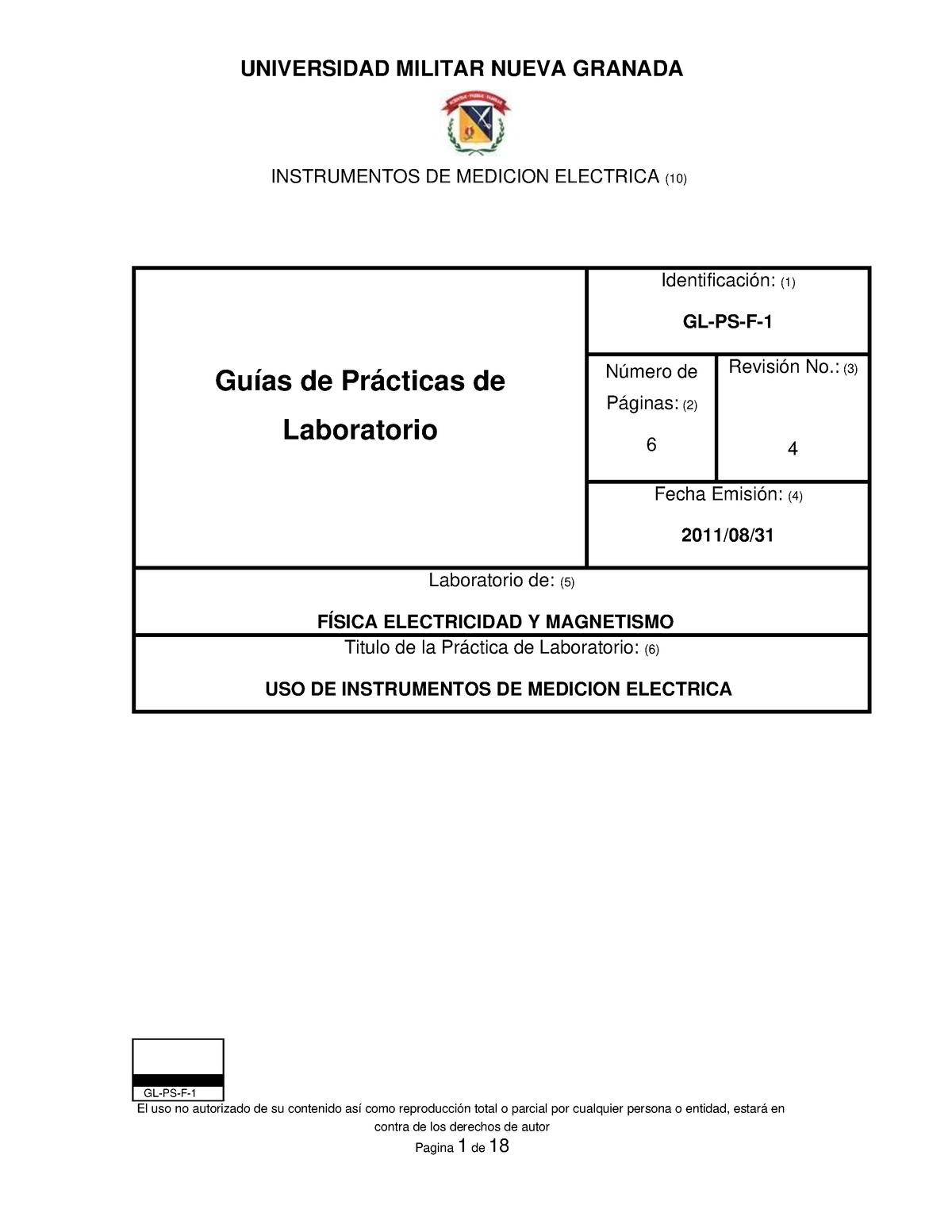 2 Aparatos De Medicion - PRUEBA DE LABORATORIO 2 - INSTRUMENTOS DE ...