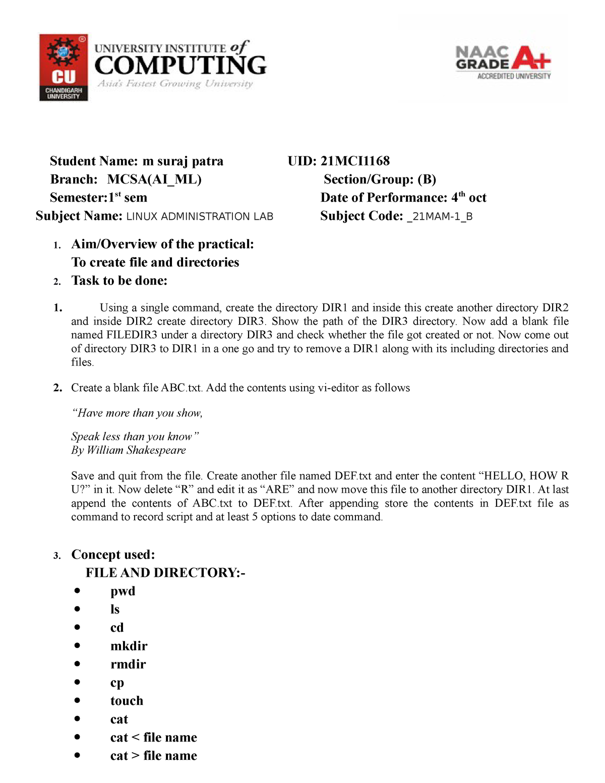 linux-worksheet-3-student-name-m-suraj-patra-uid-21mci-branch-mcsa