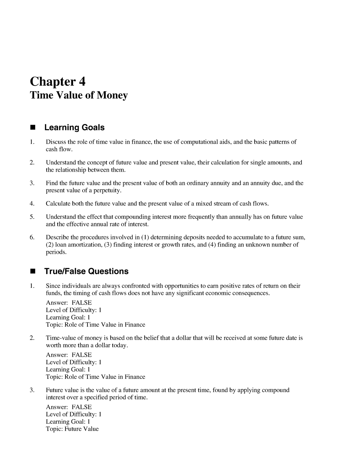 04 Time Value Of Money - Practice - Chapter 4 Time Value Of Money ...