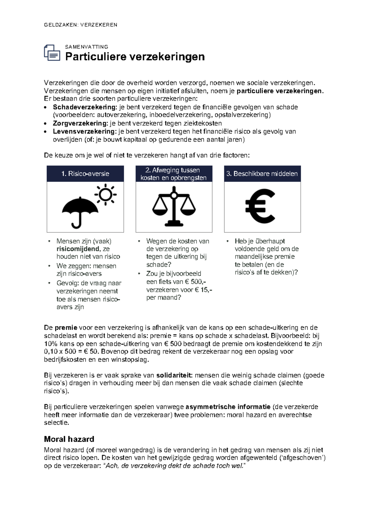 Samenvatting 509 particuliere verzekeringen 1609850754 GELDZAKEN