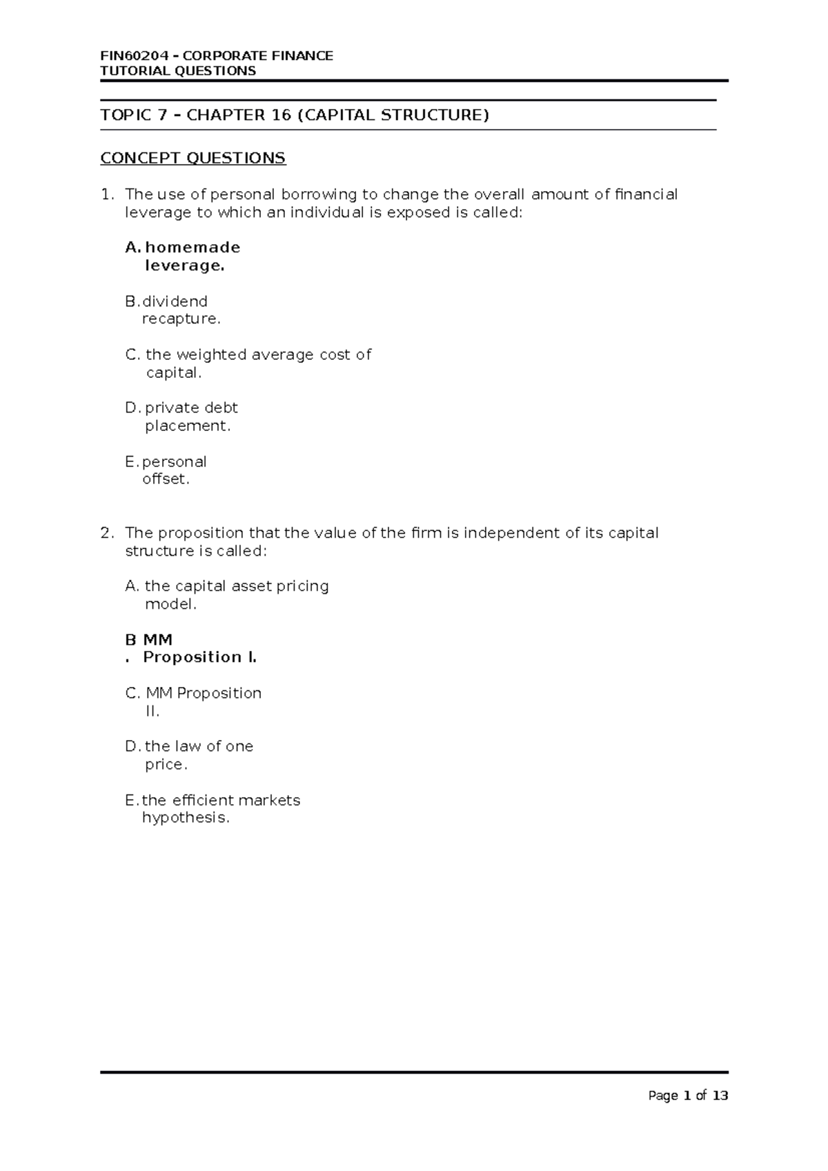 Tutorial 8 - Solutions Updated Tutorial 8 - Solutions Updated ...