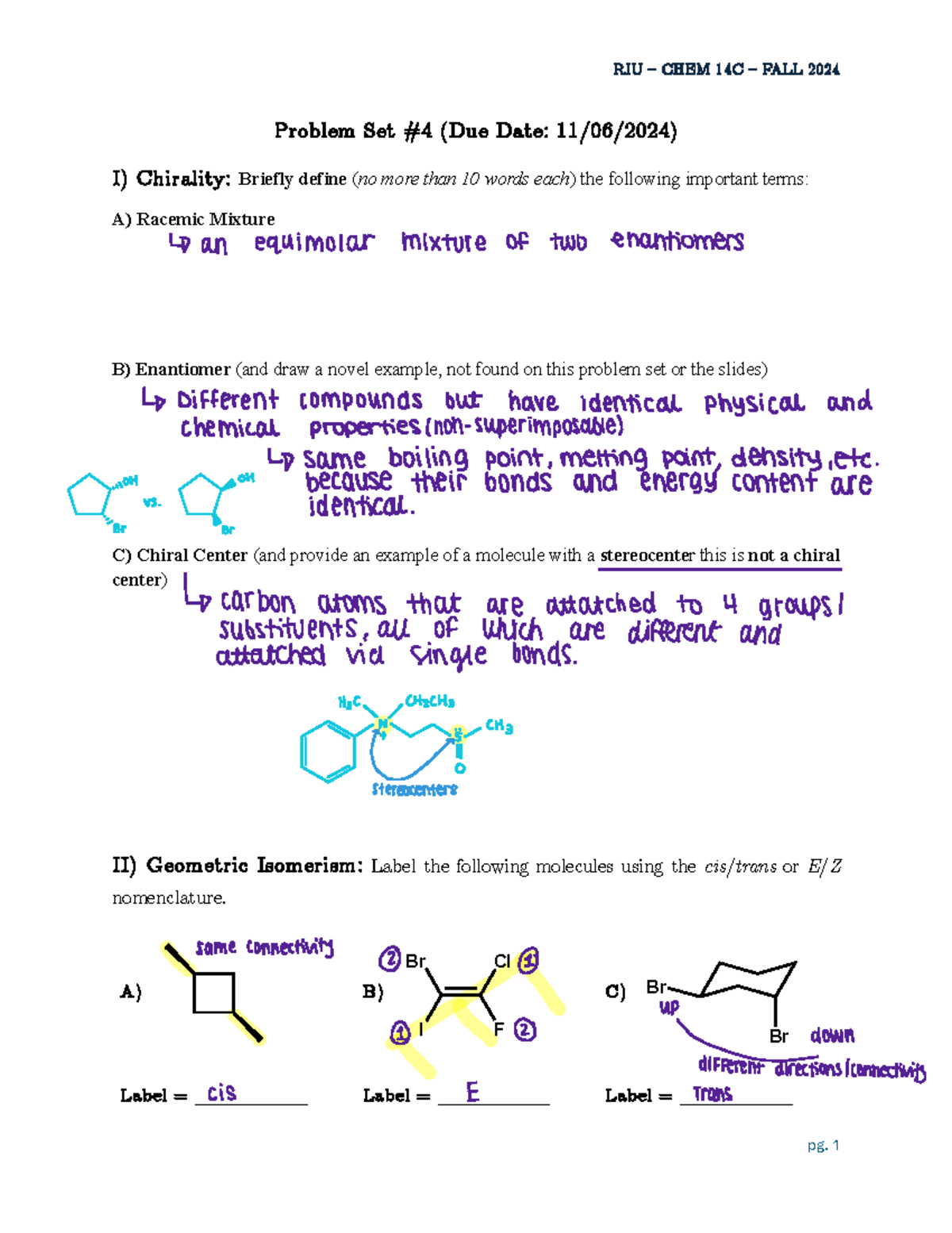 Problem+Set+4 - Problem set 4 - Problem Set # 4 (Due Date: 1 1 / 06 ...