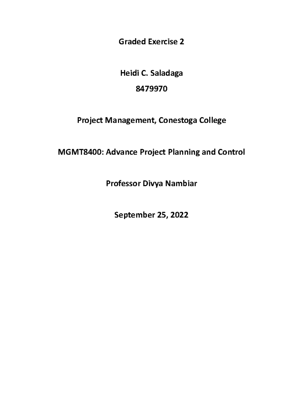 Graded Exercise 2 - Develop a list of recommended practices for a ...