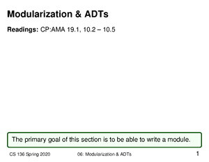 Notes - Programming Paradigms In CS135, we focused on the functional ...