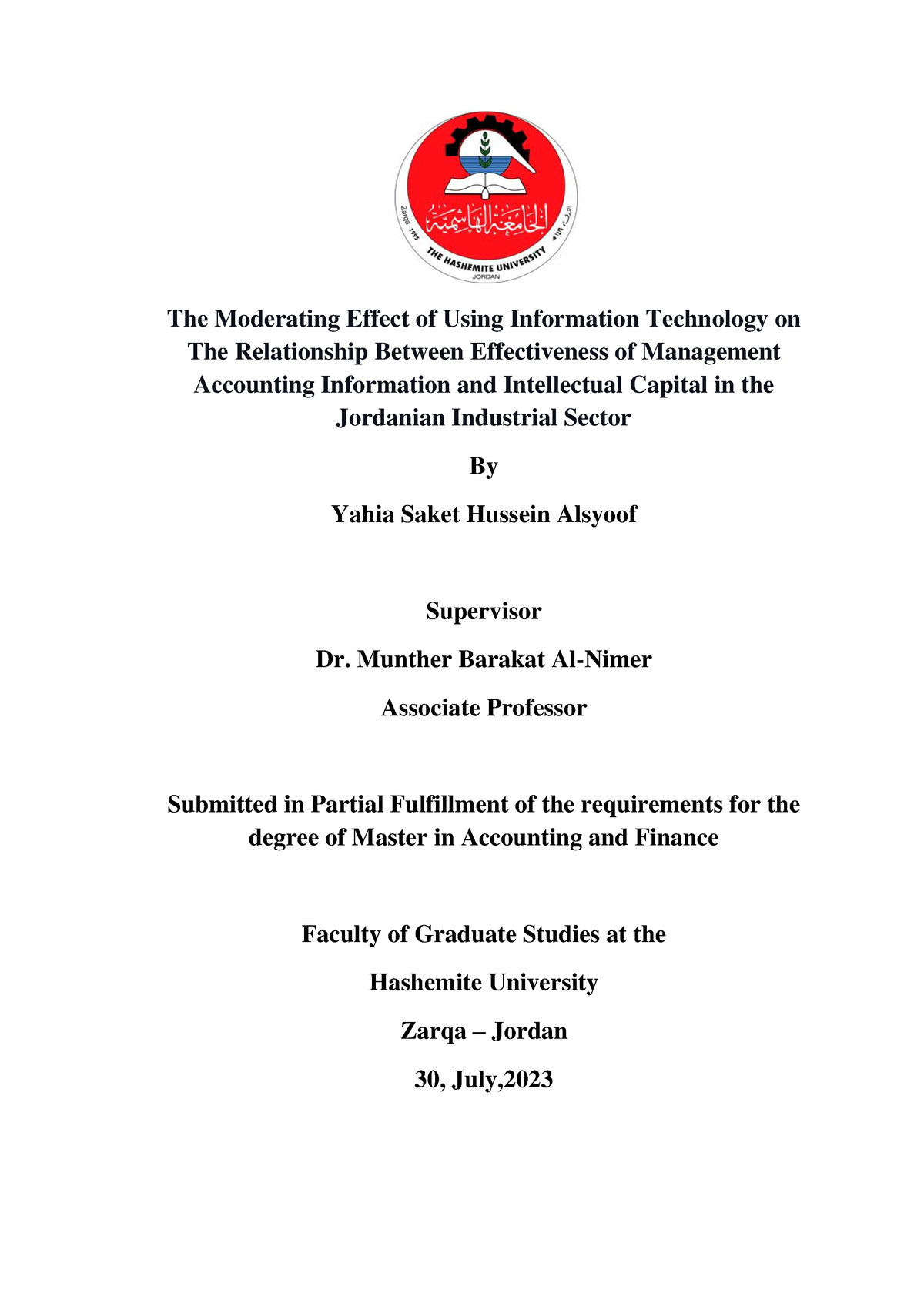 information technology thesis proposal