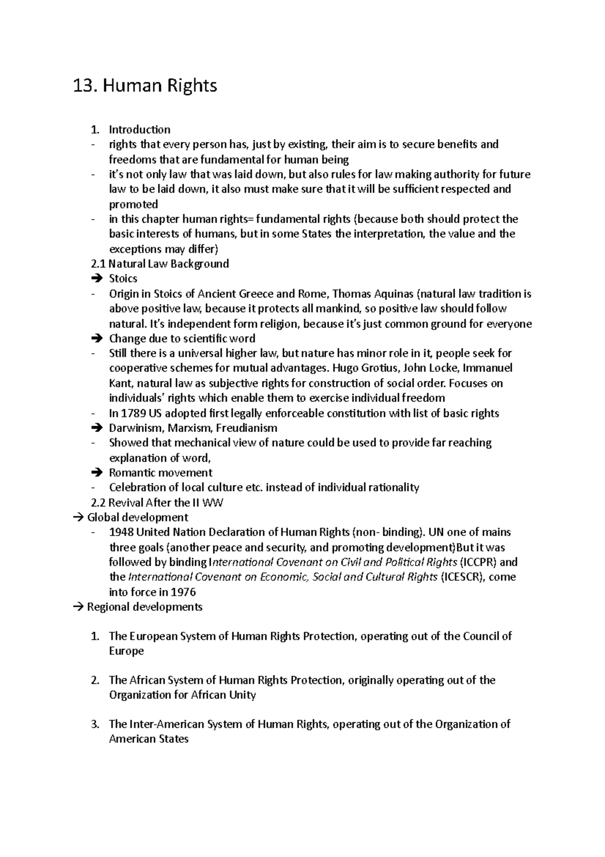 13. Human Rights - 13. Human Rights Introduction rights that every ...