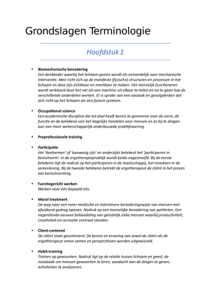 Samenvatting Ergotherapeutische Modellen - Modellen - Grondslagen Van ...