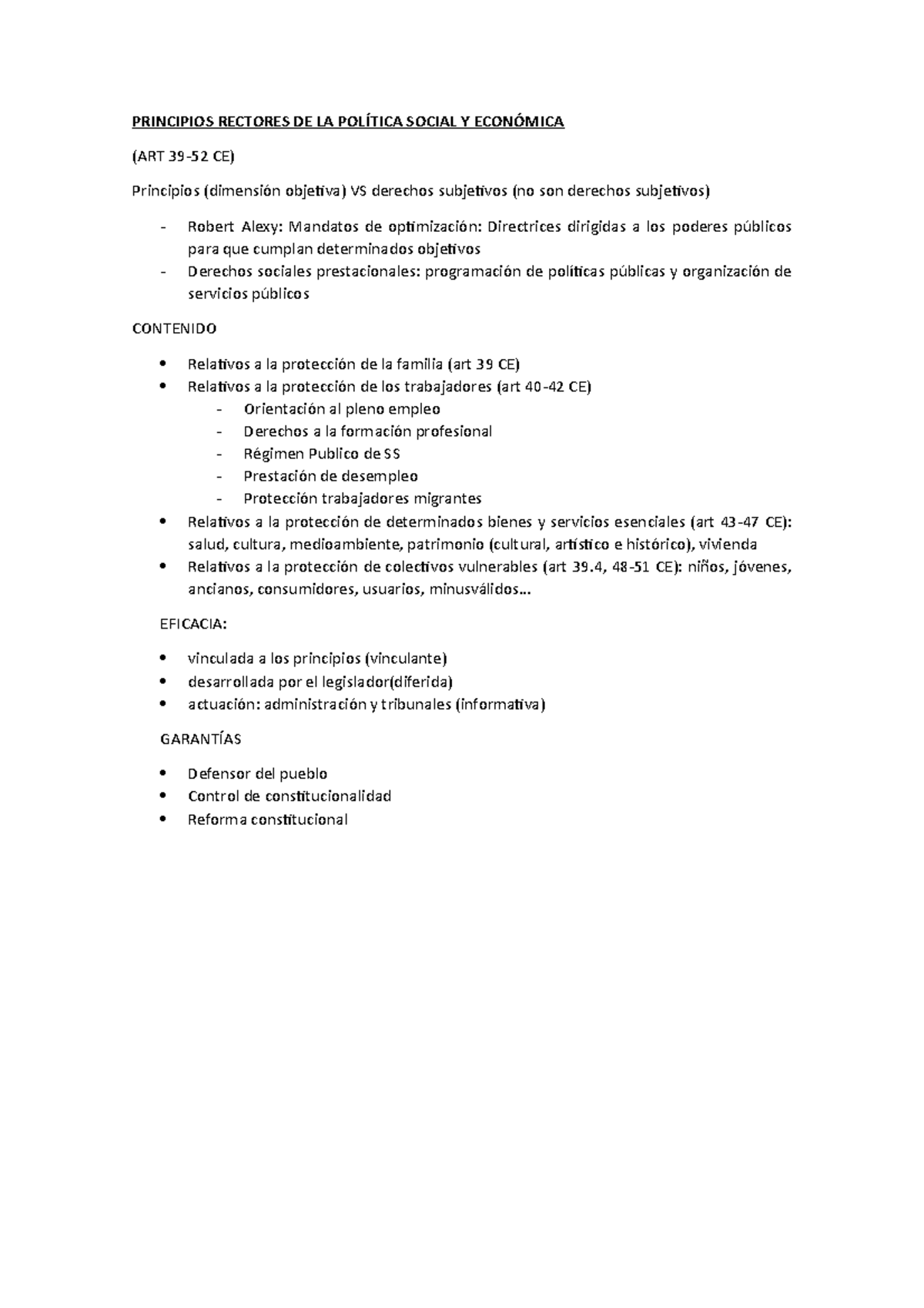 Principios Rectores DE LA Politica Social Y Economica - PRINCIPIOS ...