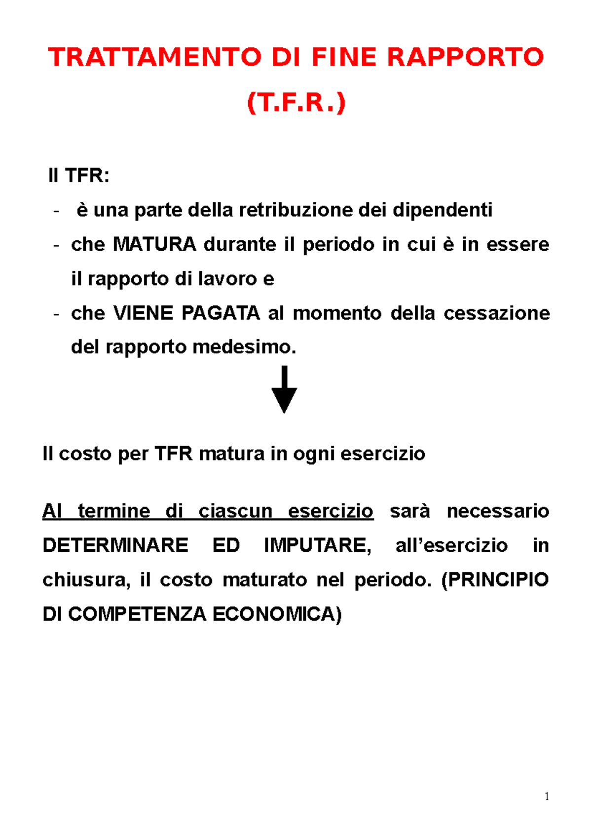 Esercitazione SUL TFR 2014-2015 - Soluzione - TRATTAMENTO DI FINE ...
