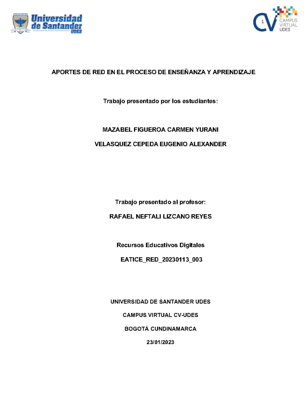 Carmen Yurani Mazabel Figueroa Corte Aportes De Red En El Proceso